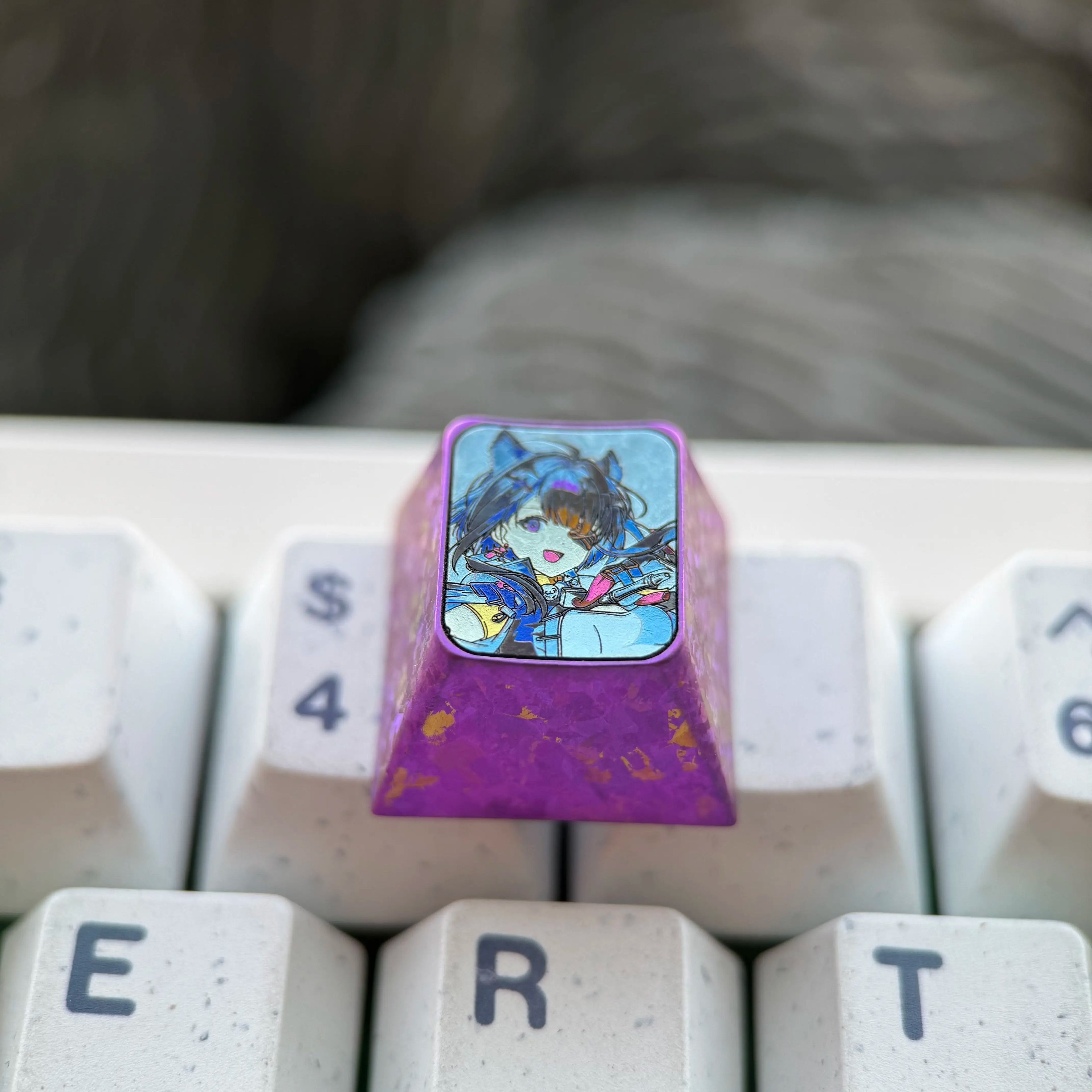 Arknights: Endfield Theme, 1U Titanium Alloy Custom Keycaps, Anime & Gaming Cultural Creative Mechanical Keyboard Decor Keycaps
