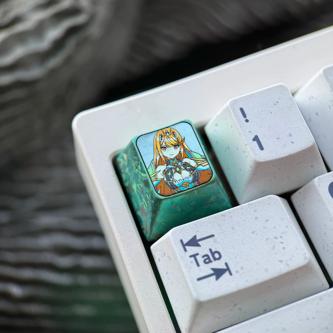 Xenoblade Chronicles Theme, Pyra/Mythra, 1U Titanium Alloy Personalized Keycaps, Anime Game Mechanical Keyboard Decorative Keycaps