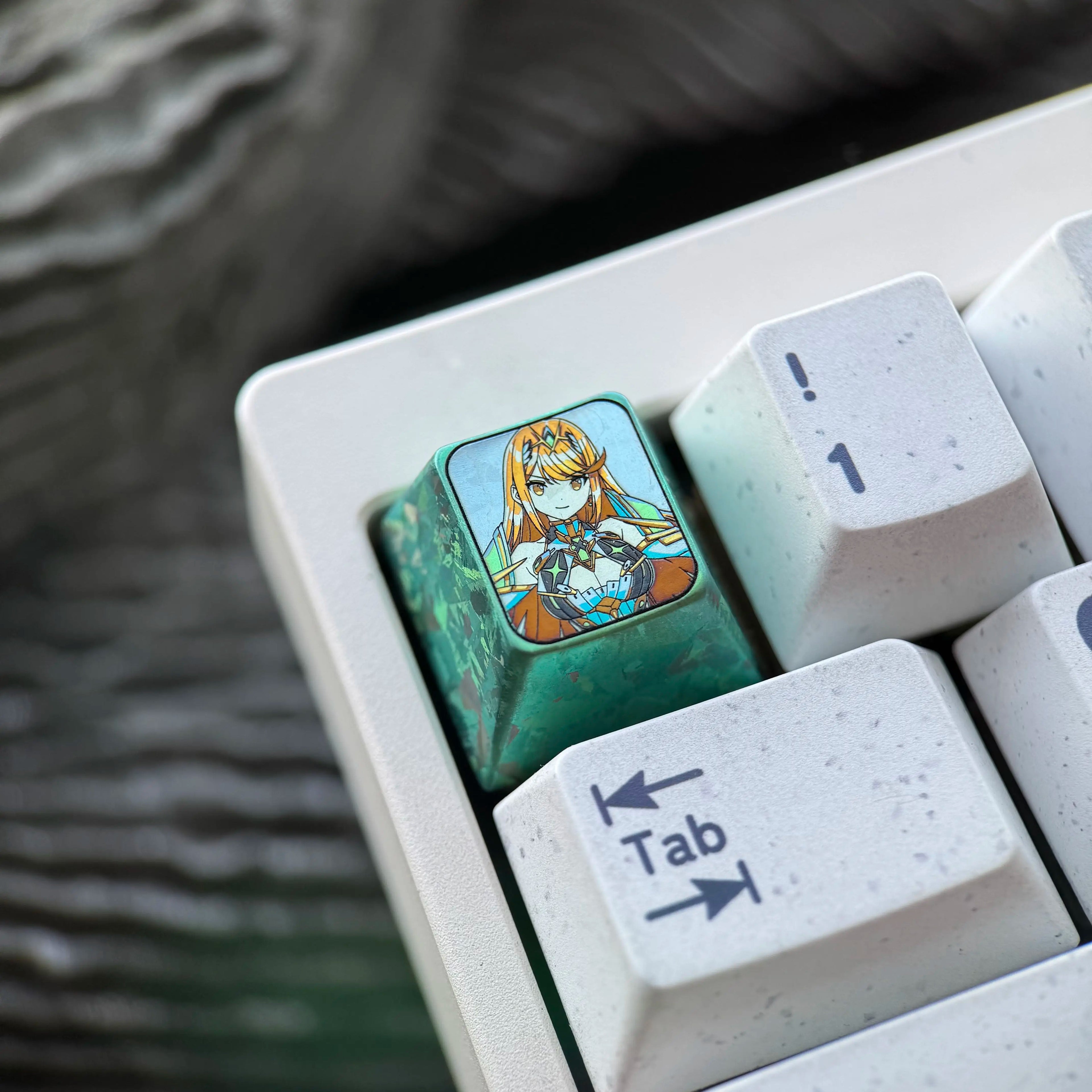 Xenoblade Chronicles Theme, Pyra/Mythra, 1U Titanium Alloy Personalized Keycaps, Anime Game Mechanical Keyboard Decorative Keycaps