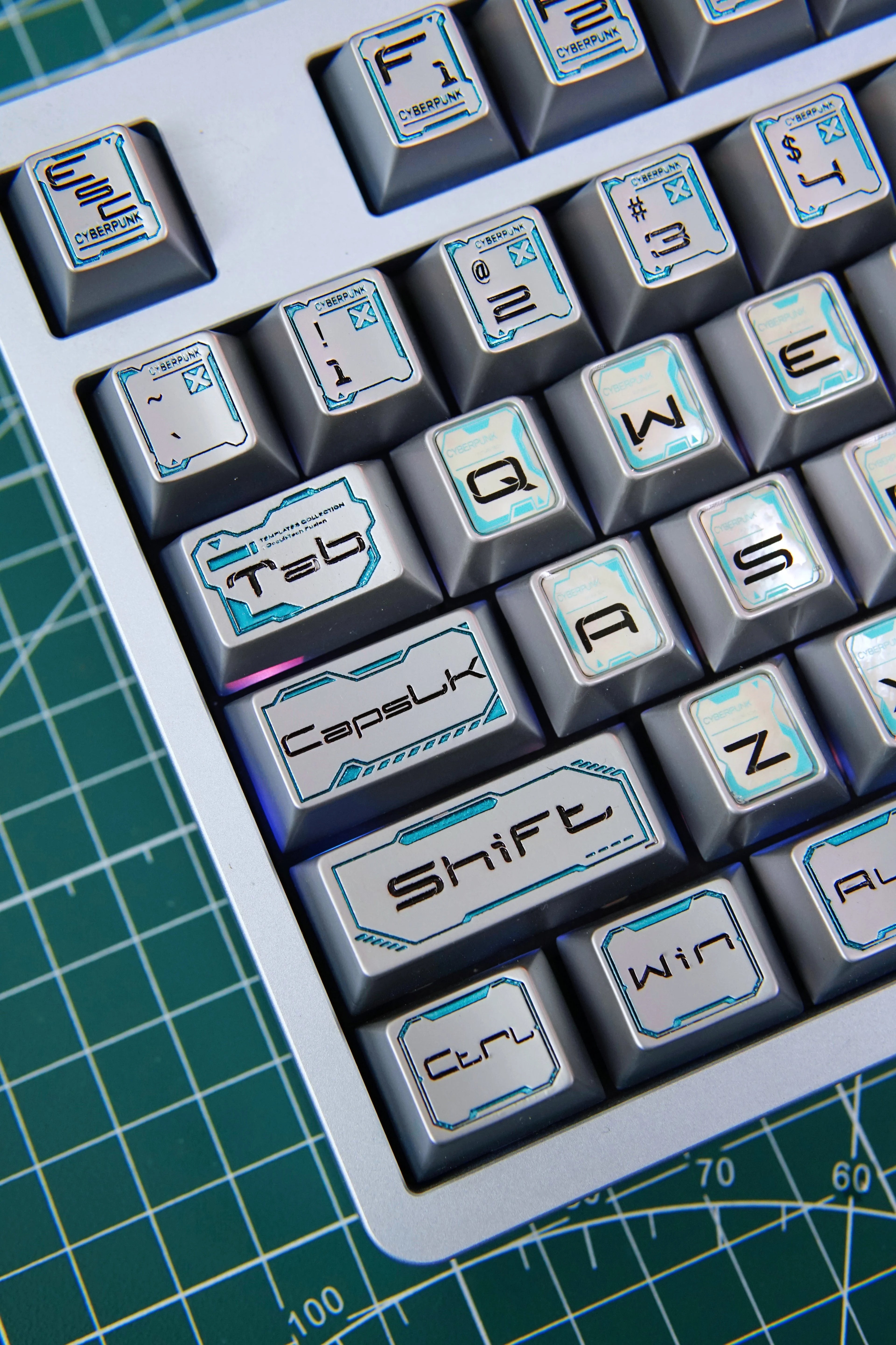 Interstellar theme, futuristic technology style metal keycap set, original high metal carved decorative keycaps