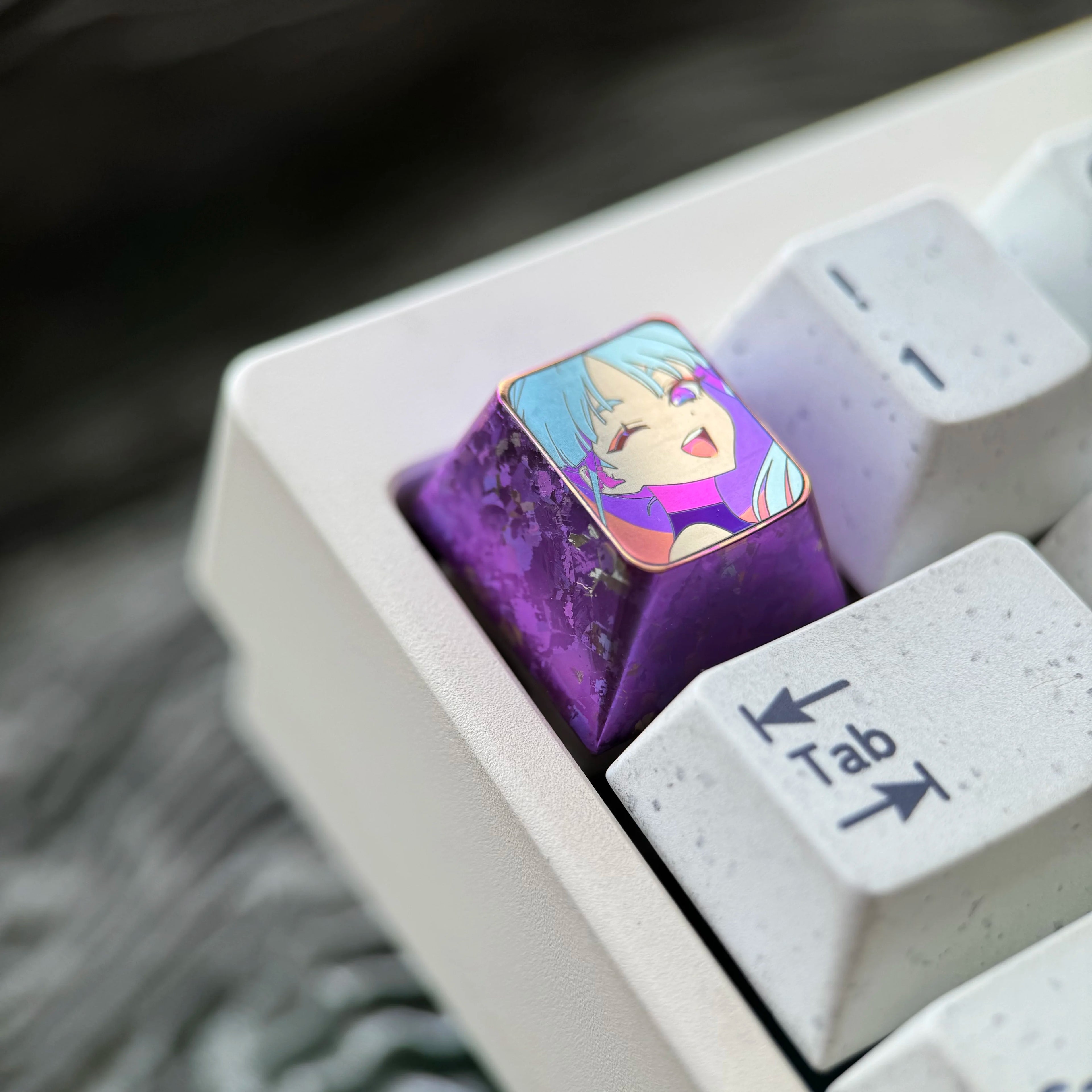 Cosmic Princess Kaguya! Theme design, 1U titanium alloy personalized keycaps, science fiction, music, fantasy mechanical keyboard decorative keycaps.