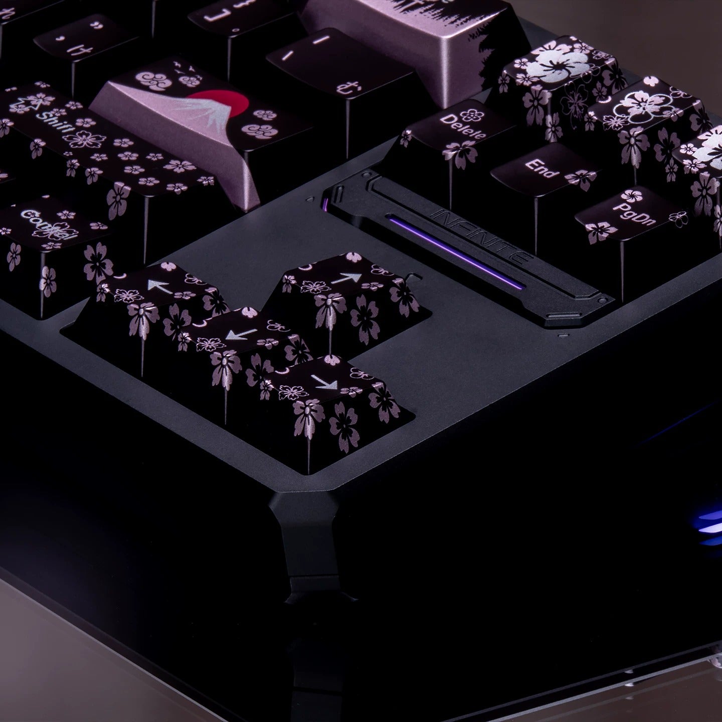 Spring and Jingming Black Theme Theme, Keycap Set PBT Metallic Texture personalized keycap set, , compatible with 61/64/68/75/84/87/104 mechanical keyboard