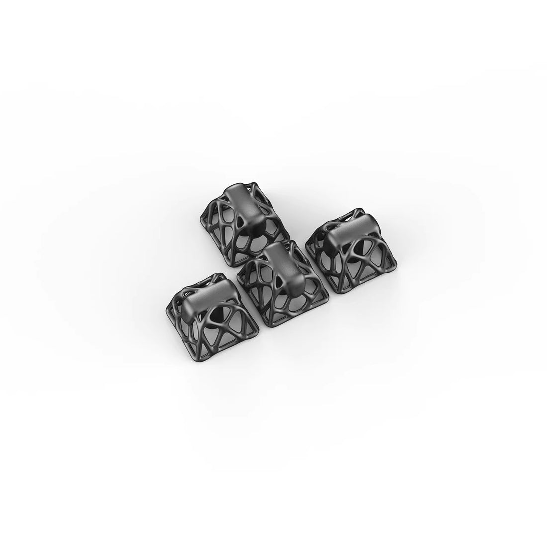 Imitation metal texture, hollow design, resin material, mechanical keyboard decorative keycaps with metal texture and personalized paint surface.