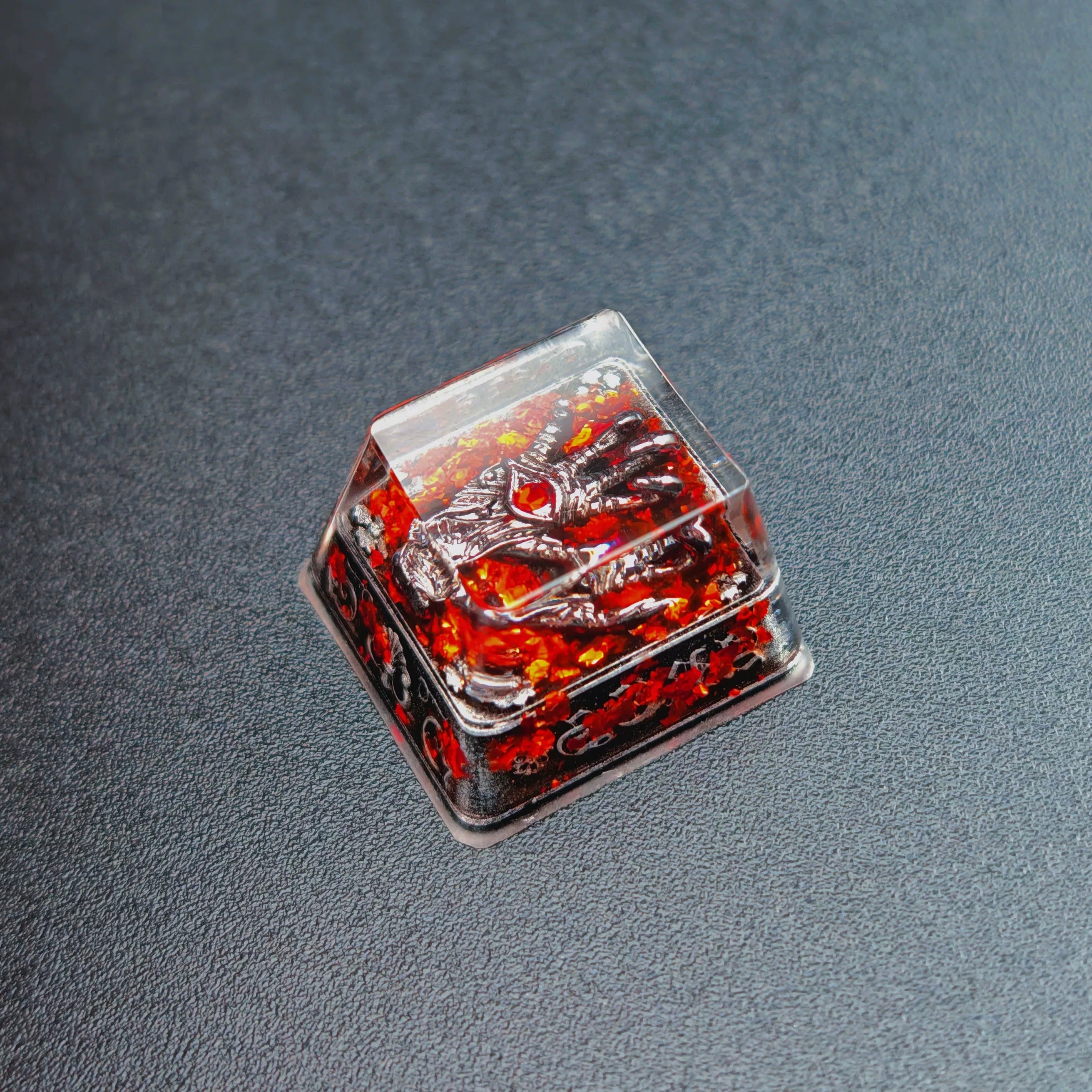 Dark themed design, Medieval Gothic style,crystal resin personalized keycaps, artisankeycaps, Mechanical keyboard decorative keycaps