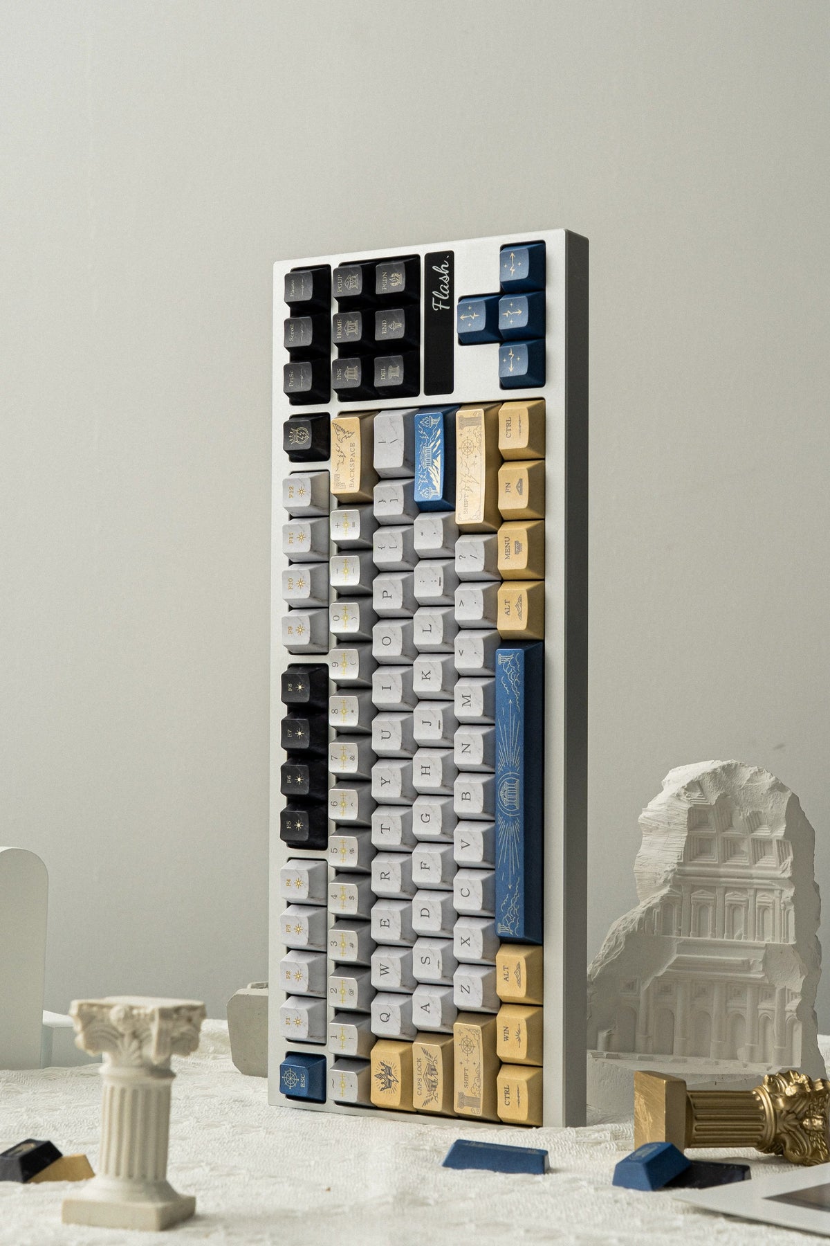 Thor Odinson/The God of Thunder PBT material personalized keycap set, mechanical keyboard replacement decorative keycaps, Science fiction mythology themed keycaps compatible with 61/64/68/75/84/87/104 key mechanical keyboards