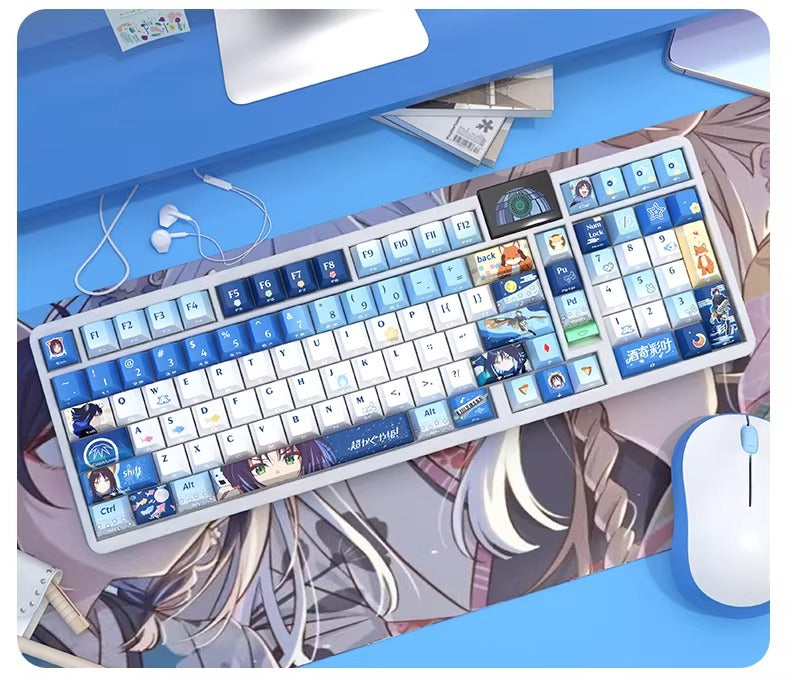 Cosmic Princess Kaguya! , Sakayori Iroha, original translucent keycap set with side engraving, PBT heat sublimation compatible ROG Azoth Megalion woot