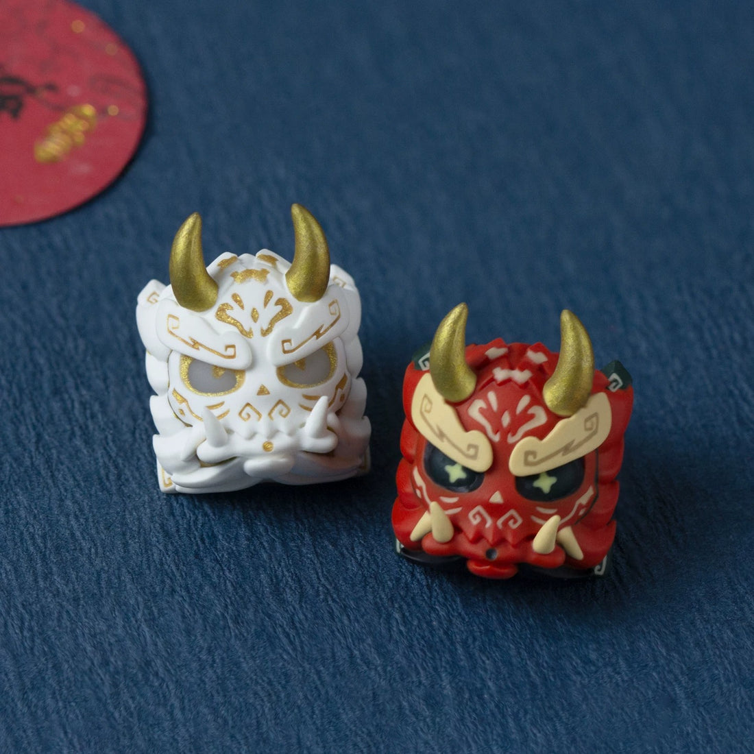 Original Design: Fanged Monster, multi-color resin-molded personalized keycaps, mythological and supernatural-themed creative cultural keycaps, handmade decorative keycaps for mechanical keyboards