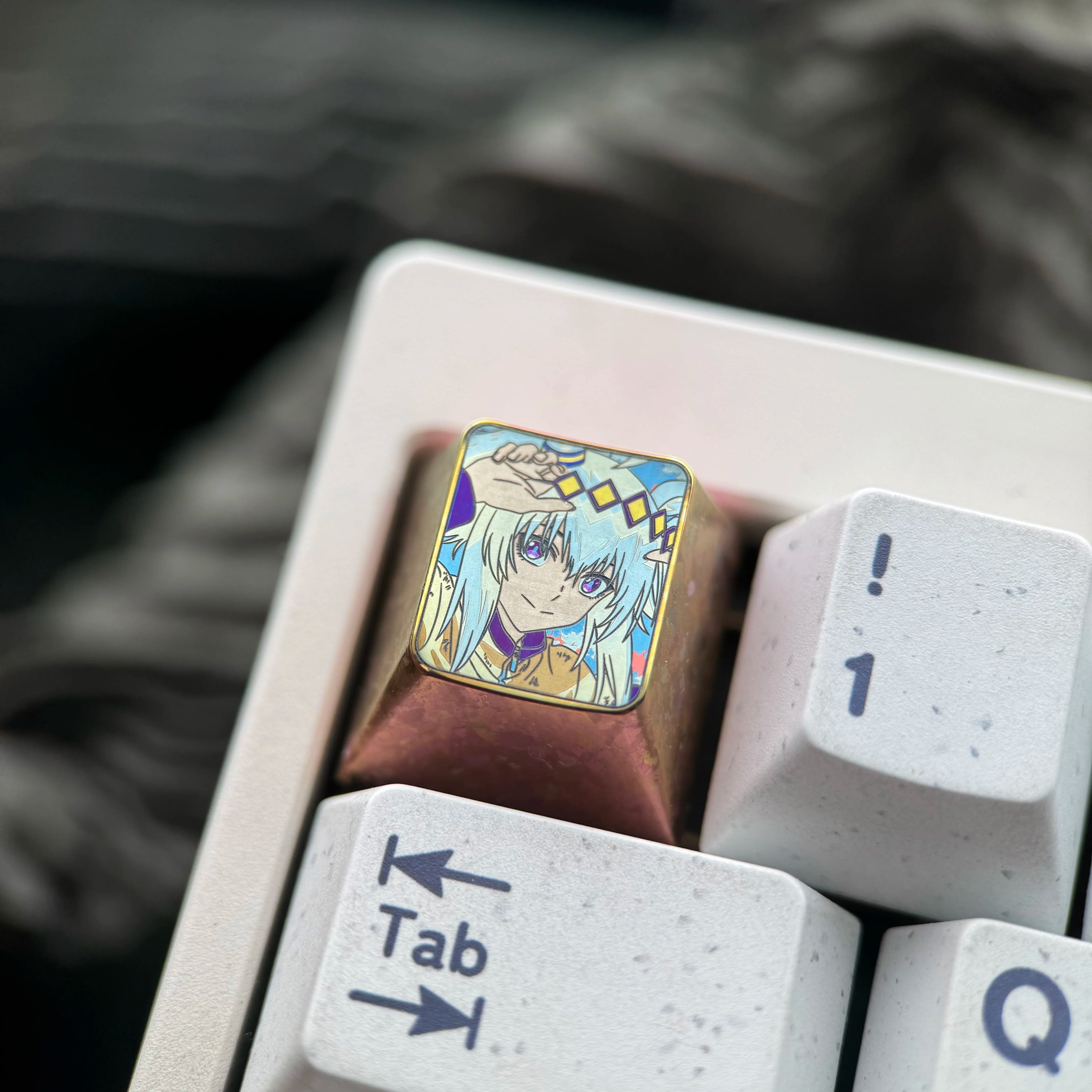 Umamusome: Pretty Derby theme, 1U titanium alloy personalized keycaps, innovative products in anime and gaming culture, mechanical keyboard decorative keycaps
