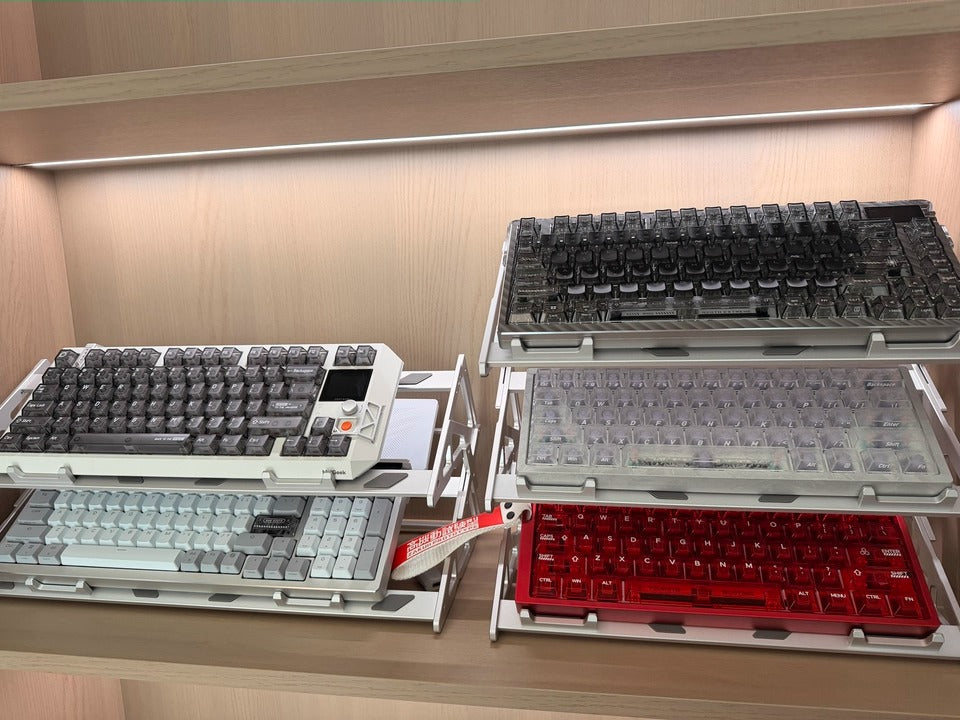 Customized metal anode keyboard bracket, customized mechanical keyboard display stand, double-layer and three-layer desktop storage and decoration bracket