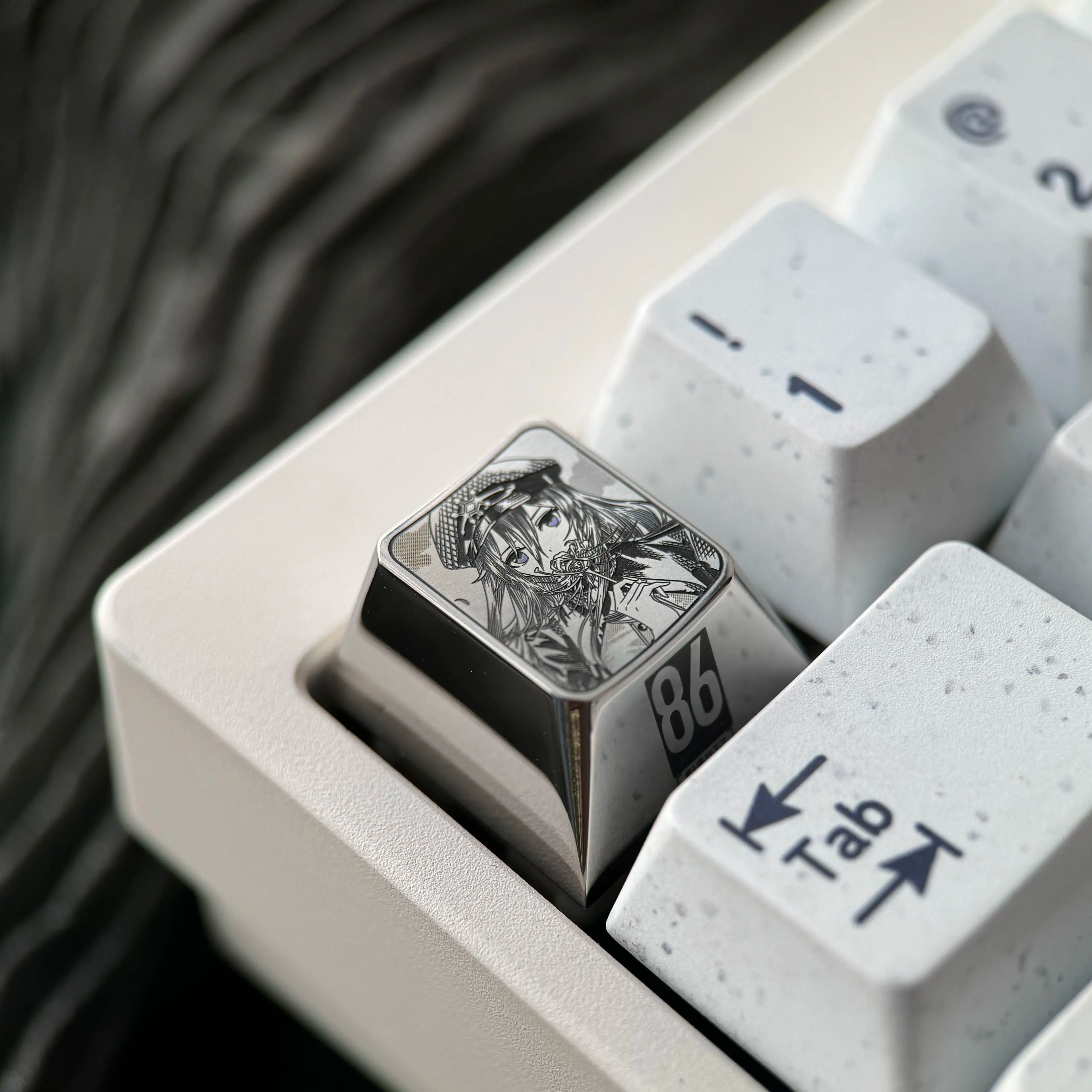 86eightysix,Vladilena Milize, 1U titanium alloy personalized keycaps, game creative cultural mechanical keyboard decorative keycaps