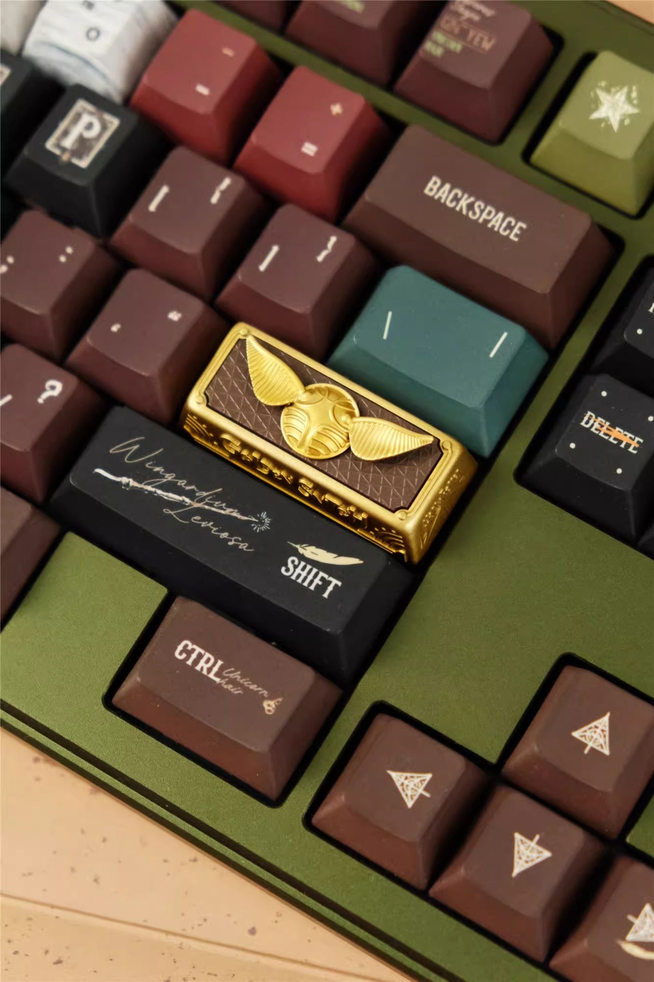 Harry Potter, Golden Snitch, 2.25U Enter key, resin coated personalized keycaps, retro designed personalized keycaps, anime, games, movies, creative mechanical keyboards, decorative keycaps