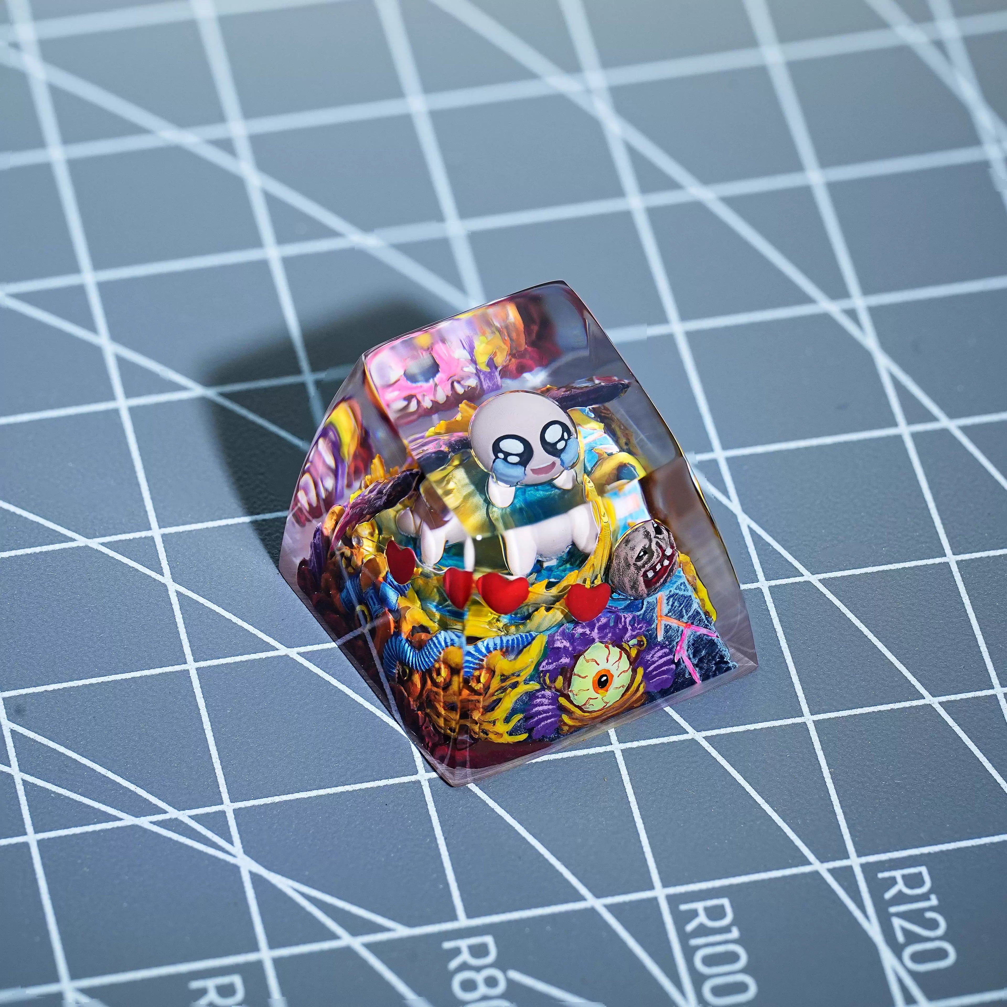 The Binding of Isaac Theme, 1U Crystal Resin Personalized Keycaps, Anime Game Peripheral Mechanical Keyboard Decorative Keycaps