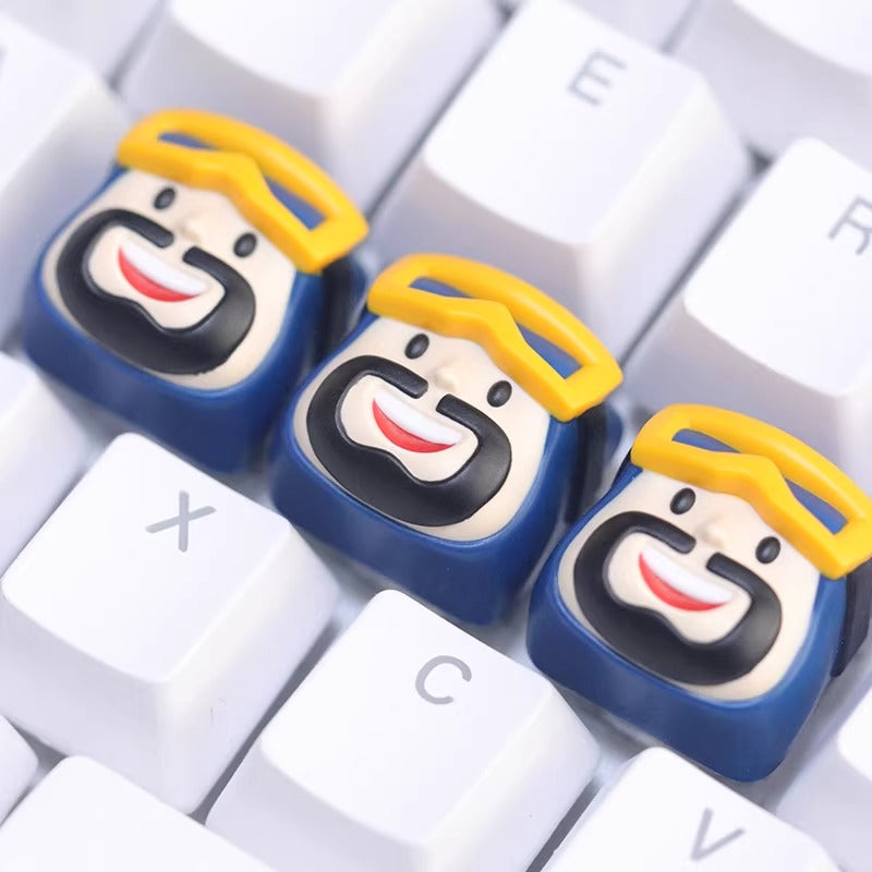 DAVE THE DIVER Theme, Multi colored Resin Personalized Keycaps, Game Fun Decorative Keycaps, Creative Art Keycaps
