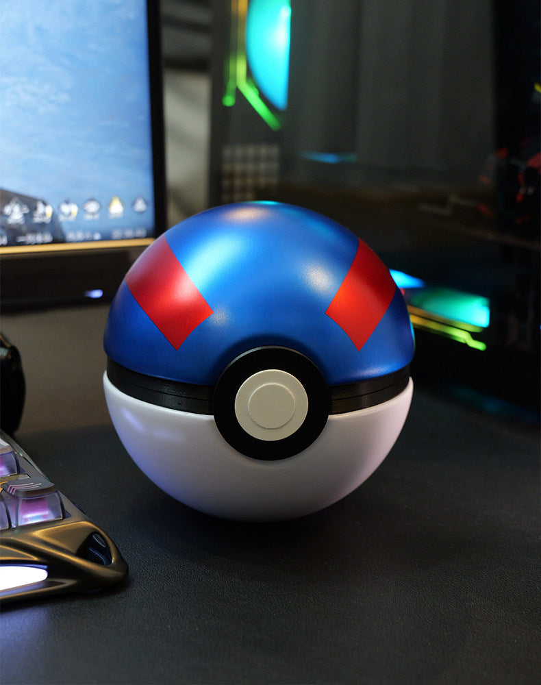 Pok é mon Pok é Ball, 3X3 size, iron shell+PLA nine key position with cover, built-in illuminated key cap box, key cap display box