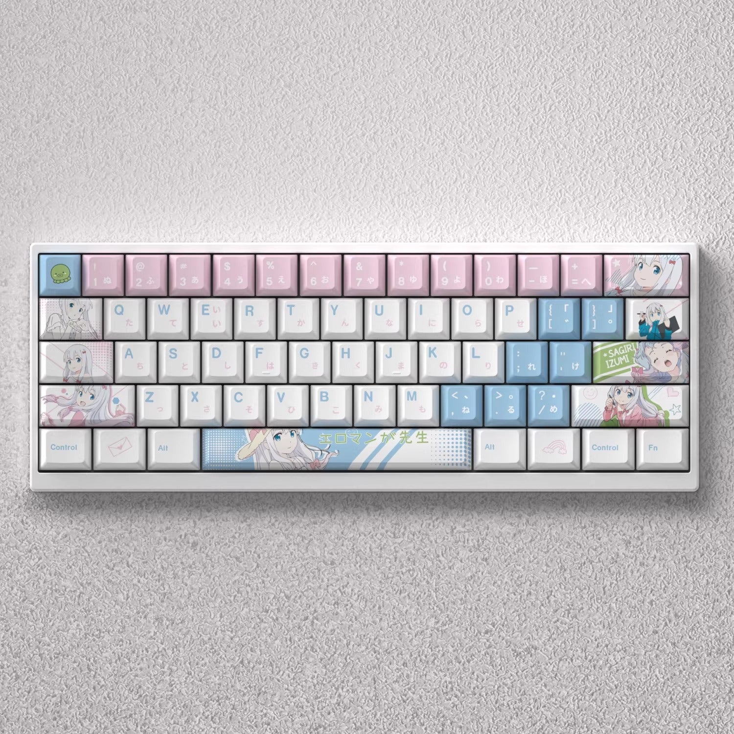Eromanga Sensei series, Izumi Sagiri theme, original high PBT material compatible MX switch mechanical keyboard, anime game theme set keycaps, mechanical keyboard replacement keycap set