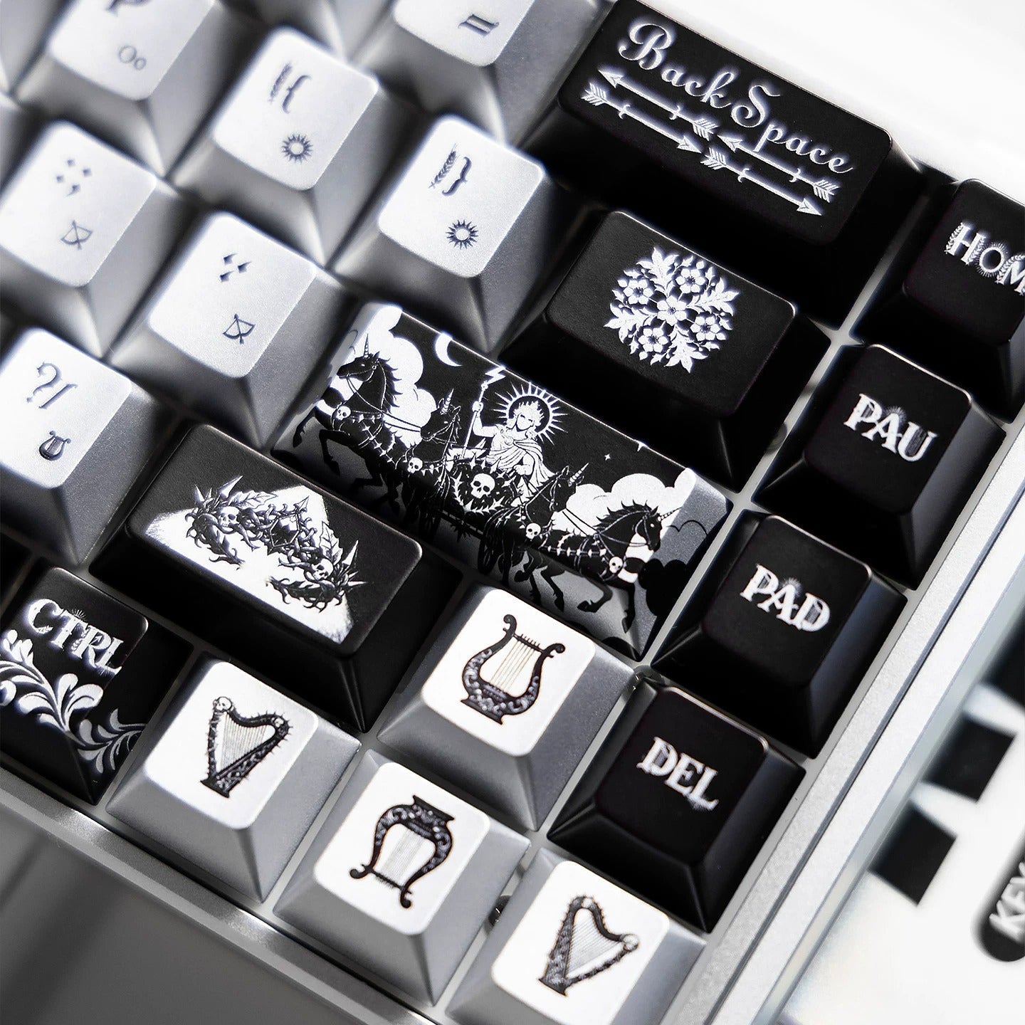 Apollo Sun God Theme theme design, custom set personalized keycap series,PBT material, Original factory height, compatible with 61/64/68/75/84/87/104 mechanical keyboard keycap set