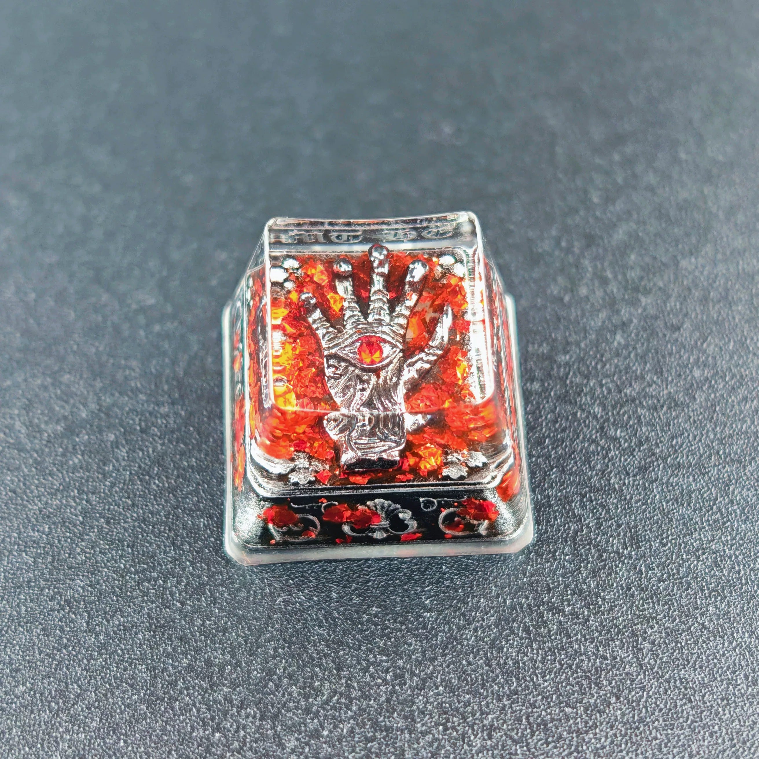 Dark themed design, Medieval Gothic style,crystal resin personalized keycaps, artisankeycaps, Mechanical keyboard decorative keycaps