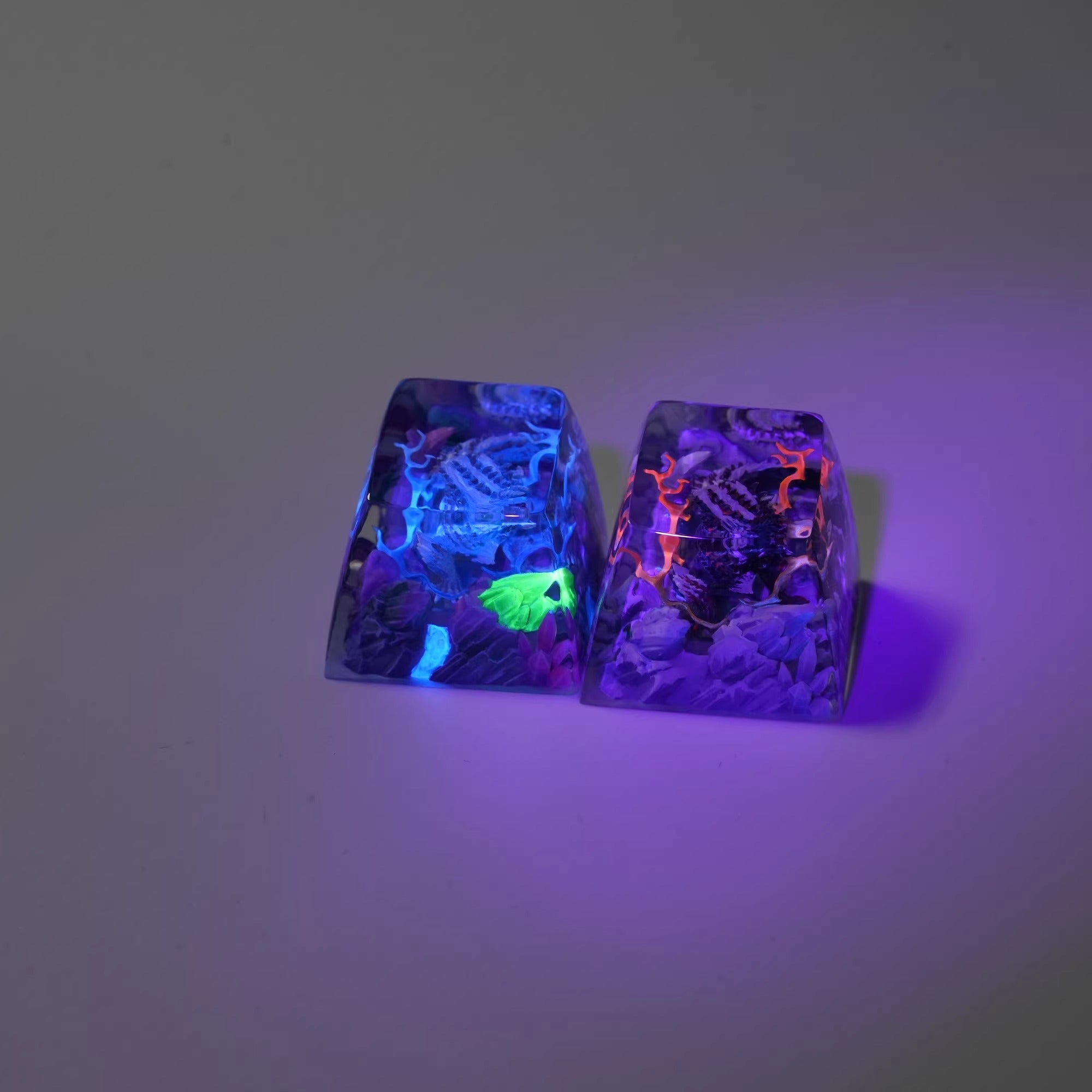 Monster Hunter, Zinogre, 1U Crystal Resin molded personalized keycaps, handcrafted keycaps decorated by artisans