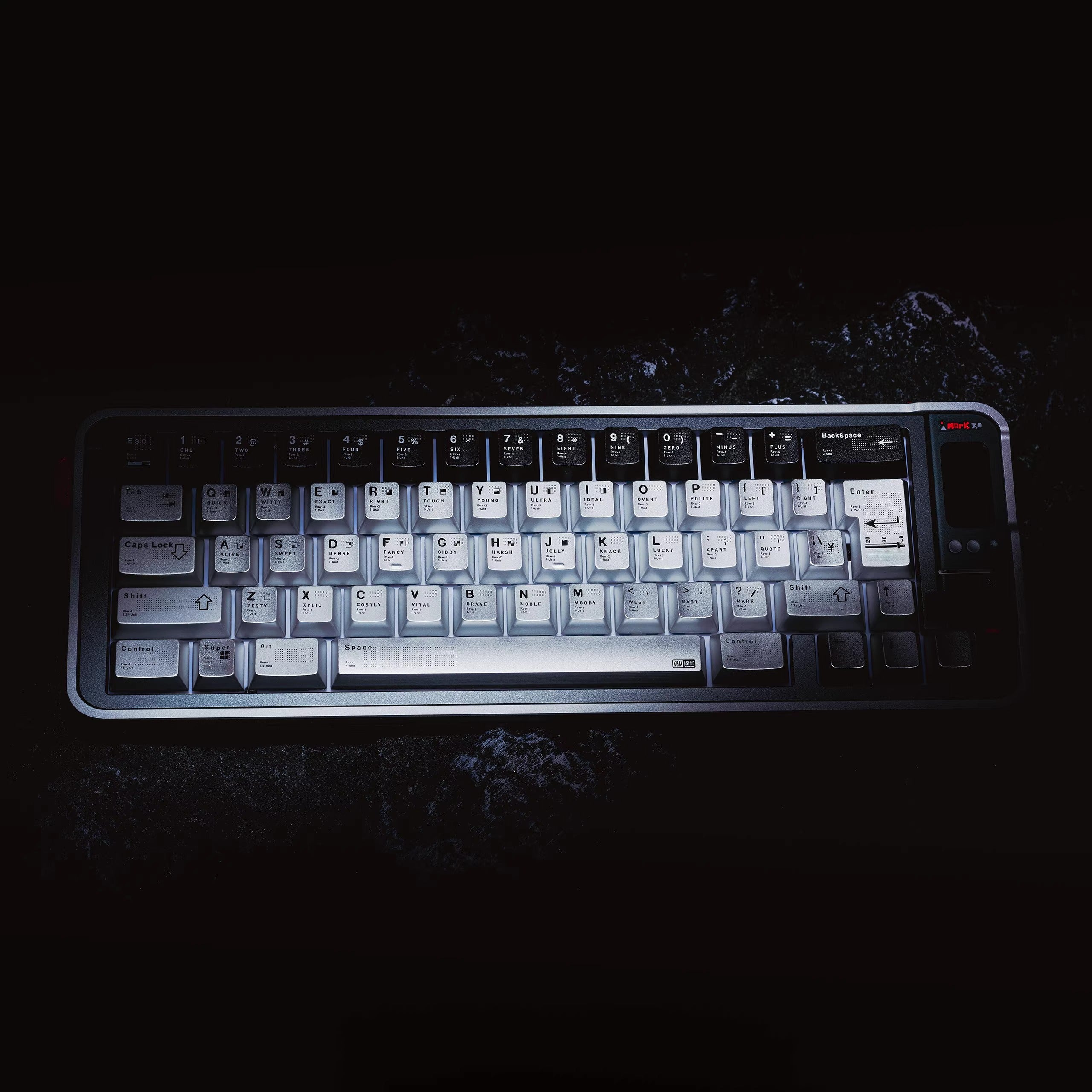 Parameterized V2 aluminum alloy CNC keycap set, metal personalized keycap original factory height set