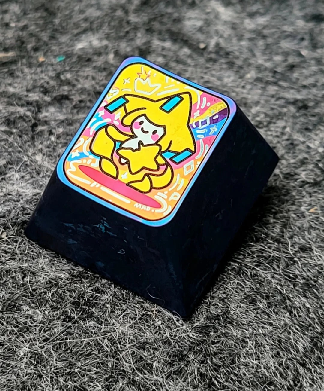 Pok é mon Titanium Alloy, Crayon Drawing Series, 1U Titanium Alloy Personalized Keycaps, Anime Game Culture Creative Mechanical Keyboard Decorative Keycaps