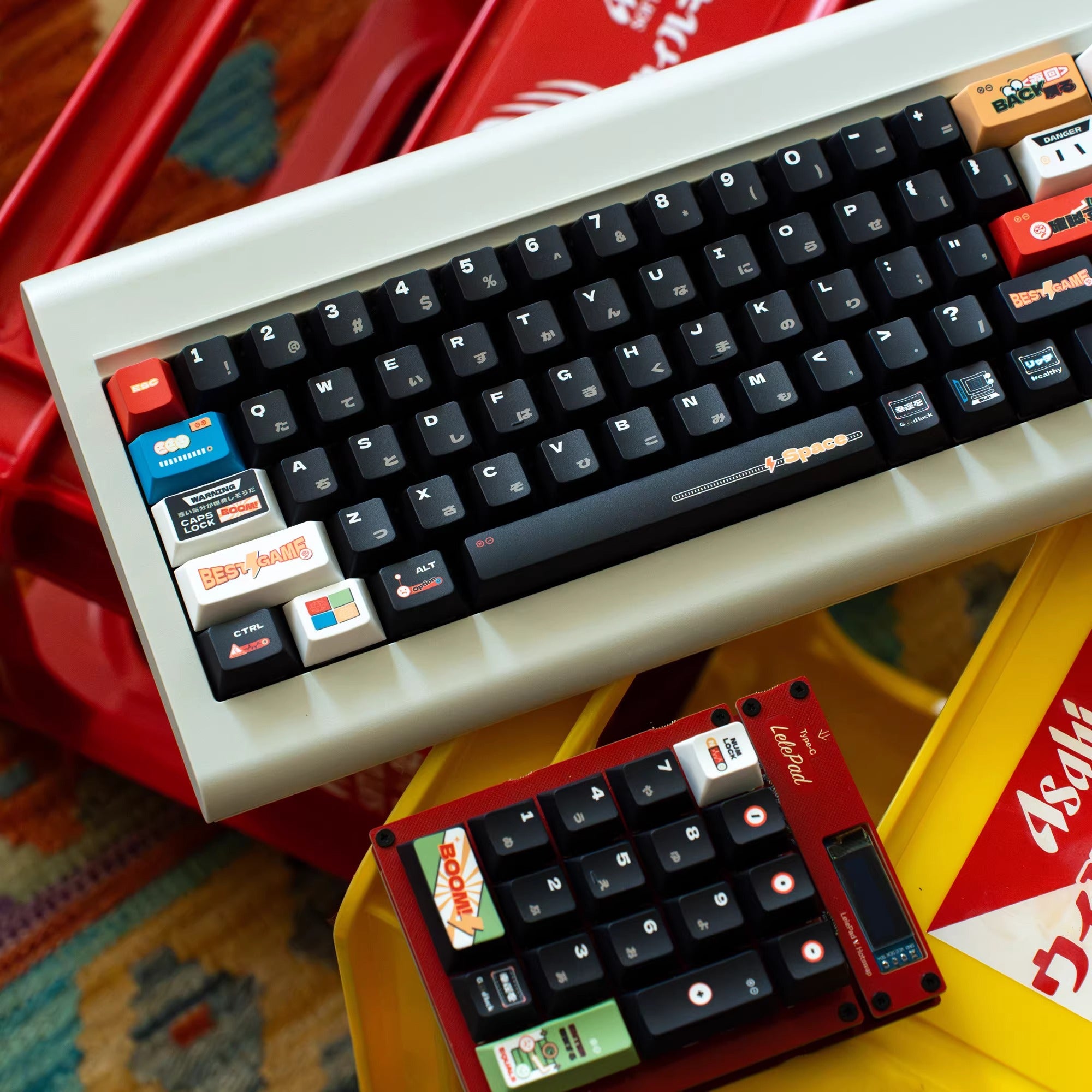 Emotional sticker theme -140 keys - original high PBT full five sided thermal sublimation mechanical keyboard customized set with personalized keycaps