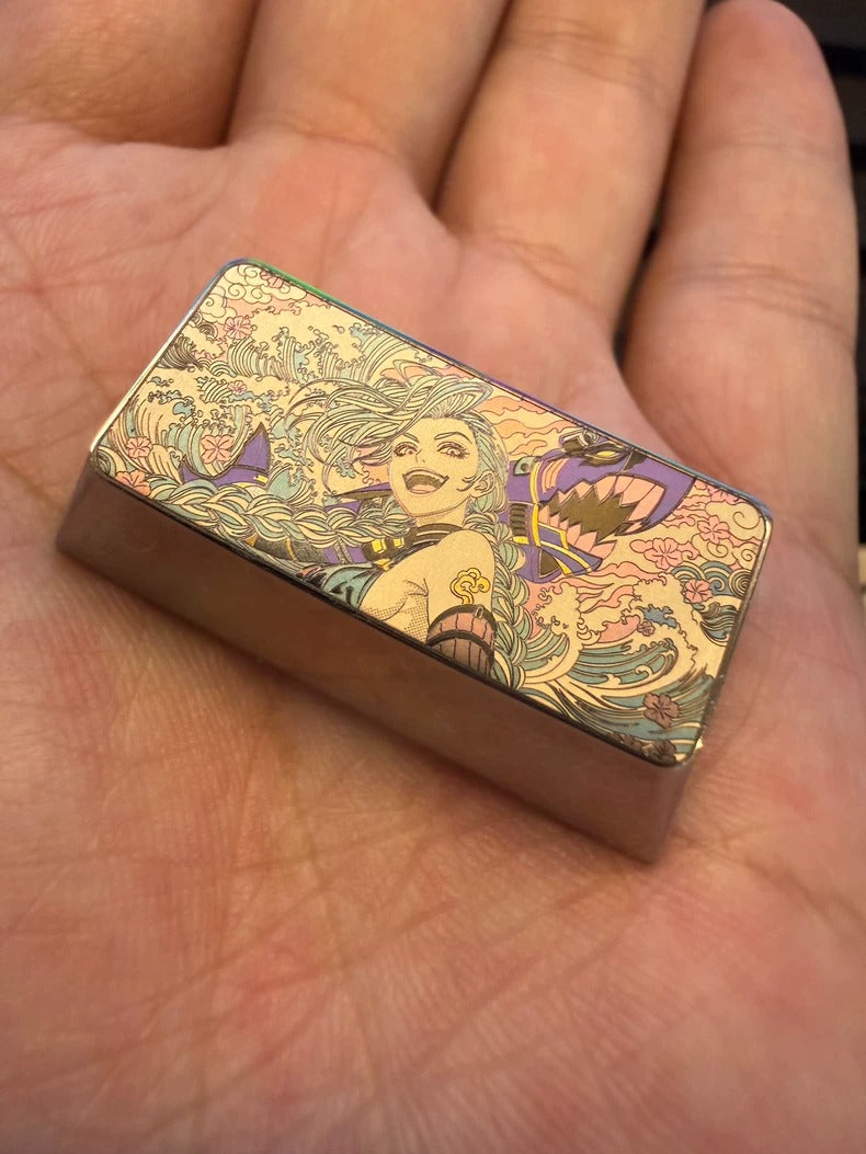 League of Legends LOL Jinx 2 U Backspace key titanium alloy personalized keycaps, anime and game cultural creative keycaps, mechanical keycaps decorative keycaps