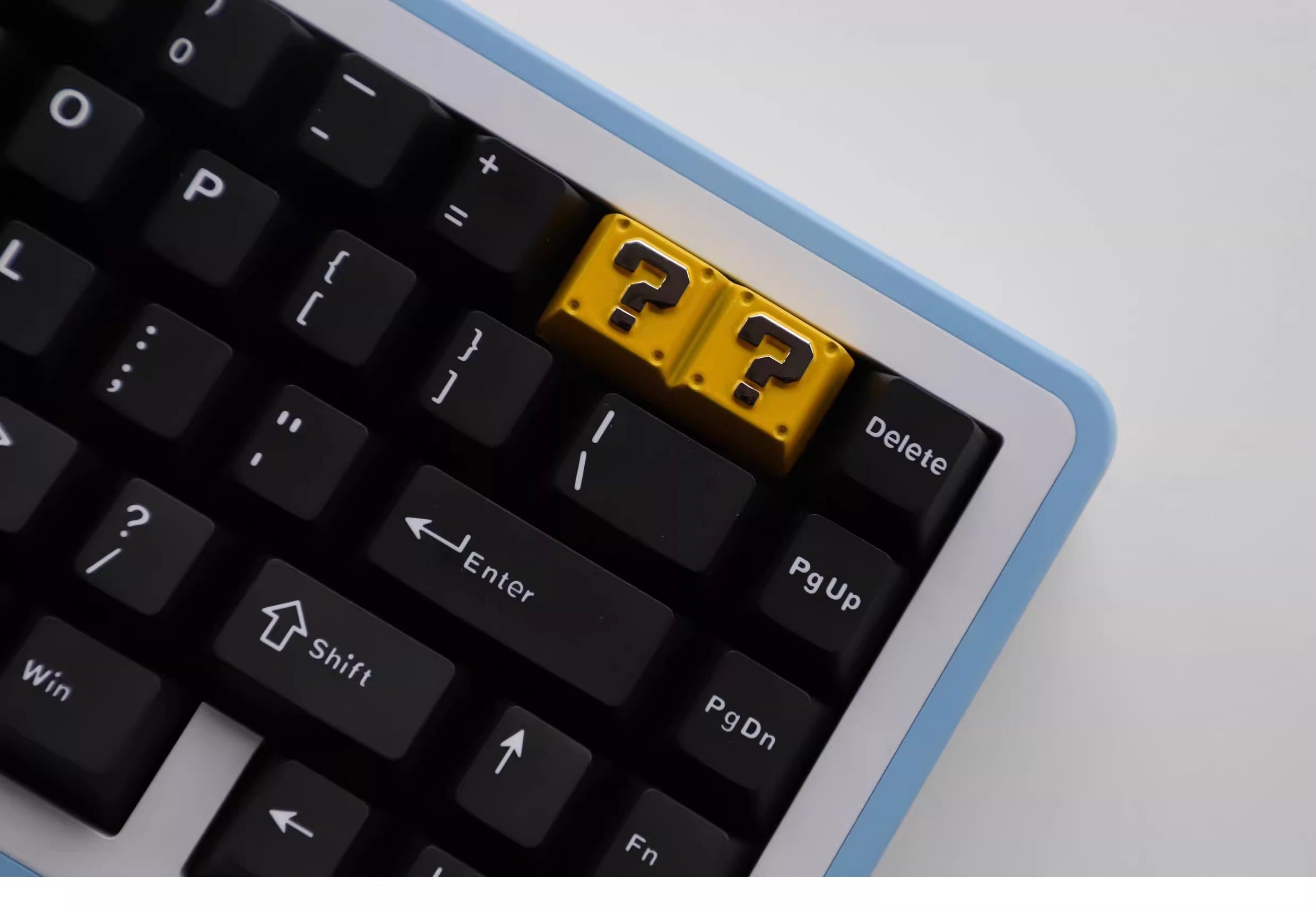 Backspace key, metal personalized keycap, Mario question mark tab key, metal personalized keycap, Game Over keycap, creative zinc alloy mechanical keycap, original factory high decorative keycap