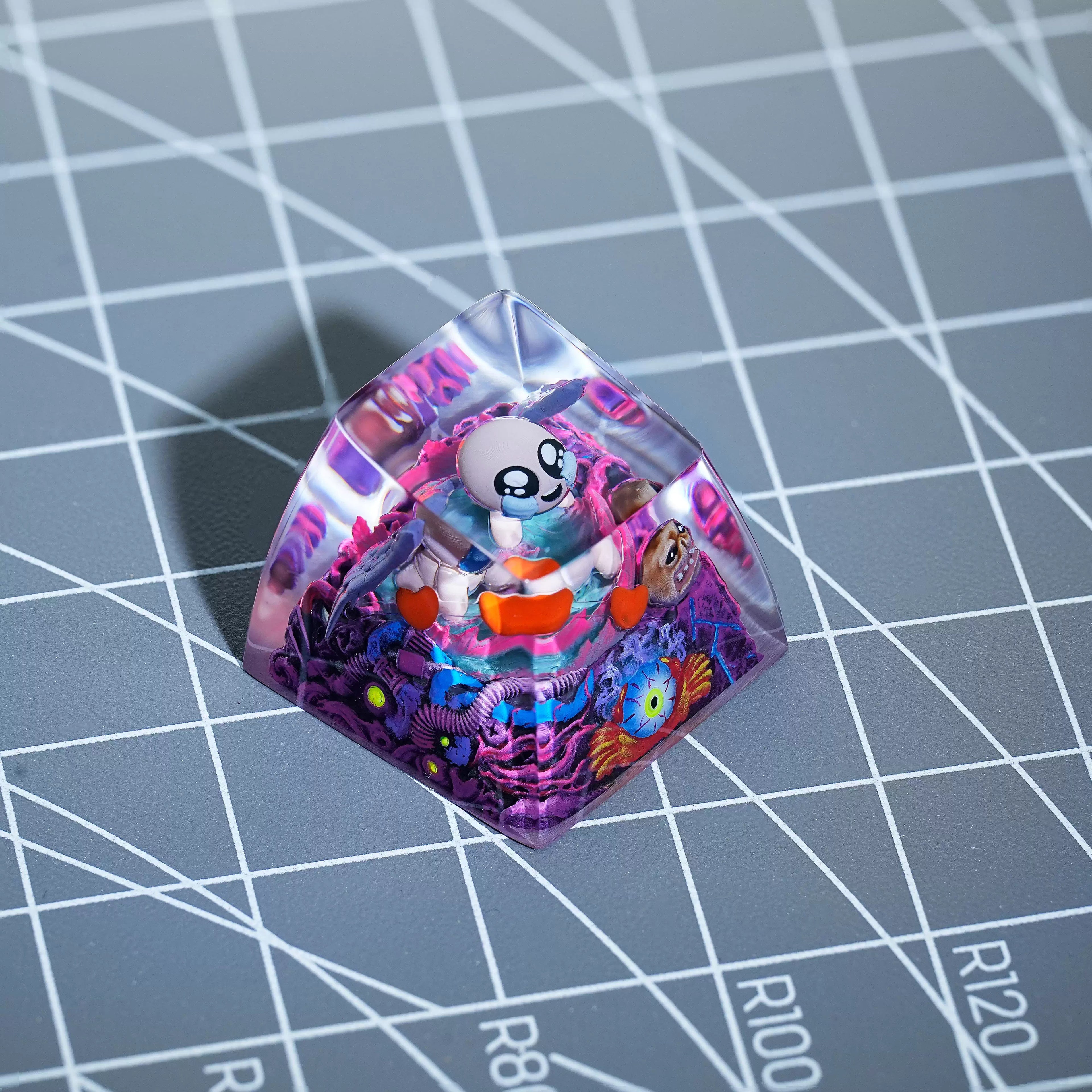 The Binding of Isaac Theme, 1U Crystal Resin Personalized Keycaps, Anime Game Peripheral Mechanical Keyboard Decorative Keycaps