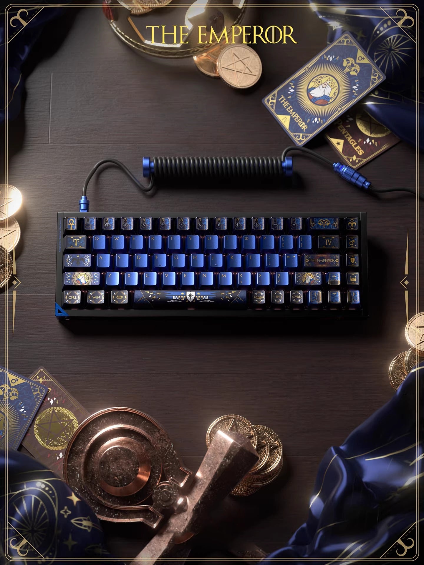 King/Emperor theme, metal paint PBT material personalized keycap set, factory high decorative keycap set