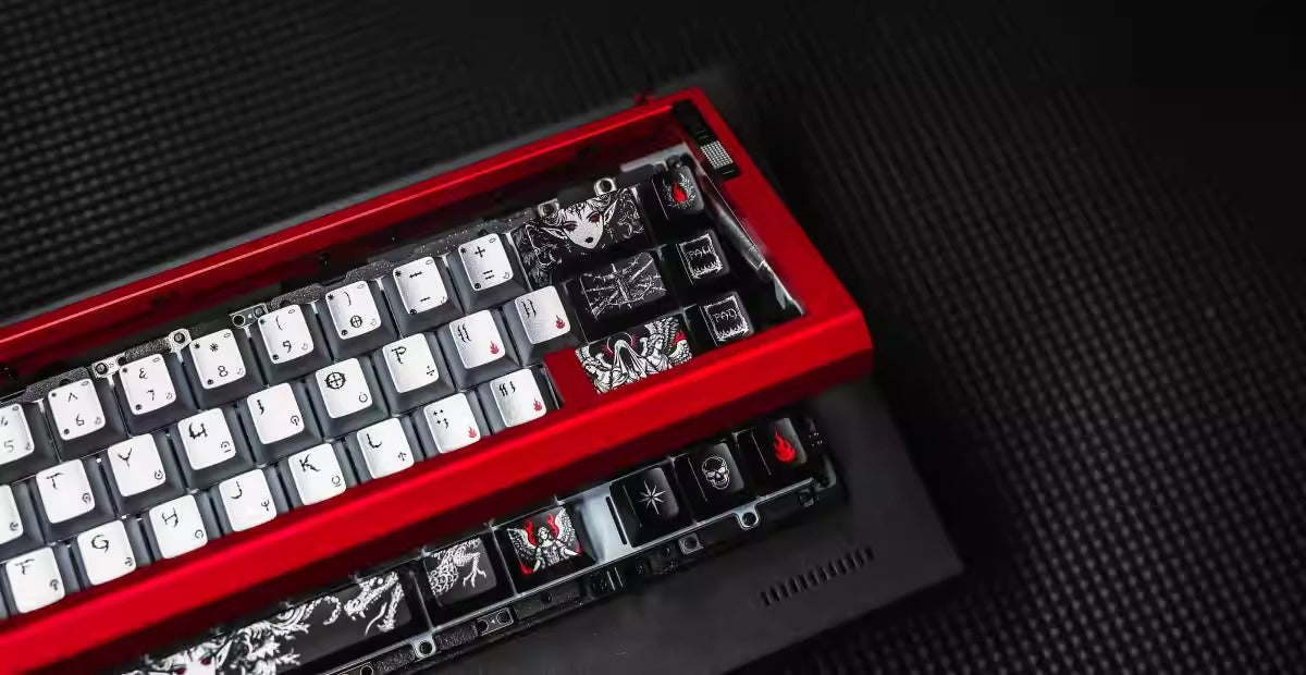 Fallen Angel Theme Design Keycap Metal Paint Pearl Paint Craftsmanship PBT Material Original Factory High Heat Sublimation Craftsmanship High Beauty Customization Personalized Keycap Set