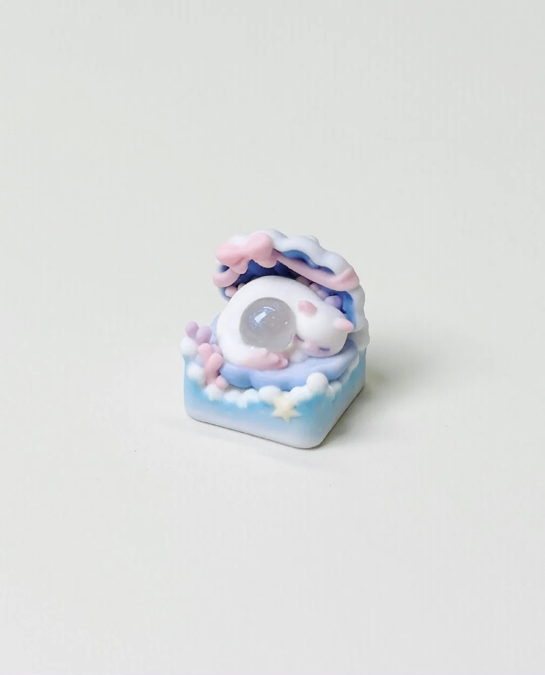 Ocean Pearl Magic Cat Theme Design Keycaps Transparent Pearl Cute Mechanical Keyboard Decoration Keycaps Ocean Pearl Magic Cat Personalized Keycaps