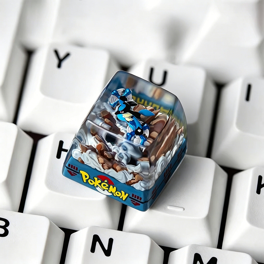 Pok é mon themed crystal dropper personalized keycaps, anime creative culture peripheral mechanical keyboard decorative keycaps