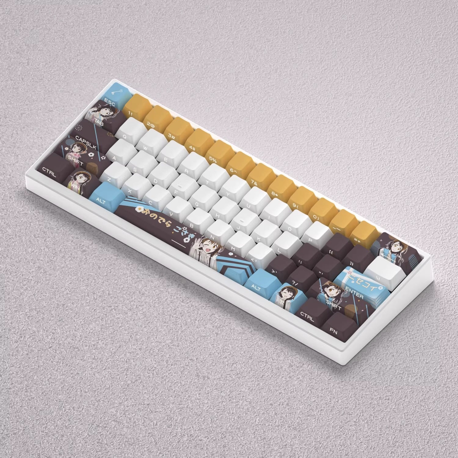 Nisekoi series, Onodera Kosaki theme, original high PBT material compatible MX switch mechanical keyboard, anime game theme set keycaps, mechanical keyboard replacement keycap set