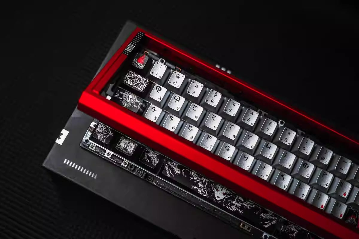 Fallen Angel Theme Design Keycap Metal Paint Pearl Paint Craftsmanship PBT Material Original Factory High Heat Sublimation Craftsmanship High Beauty Customization Personalized Keycap Set