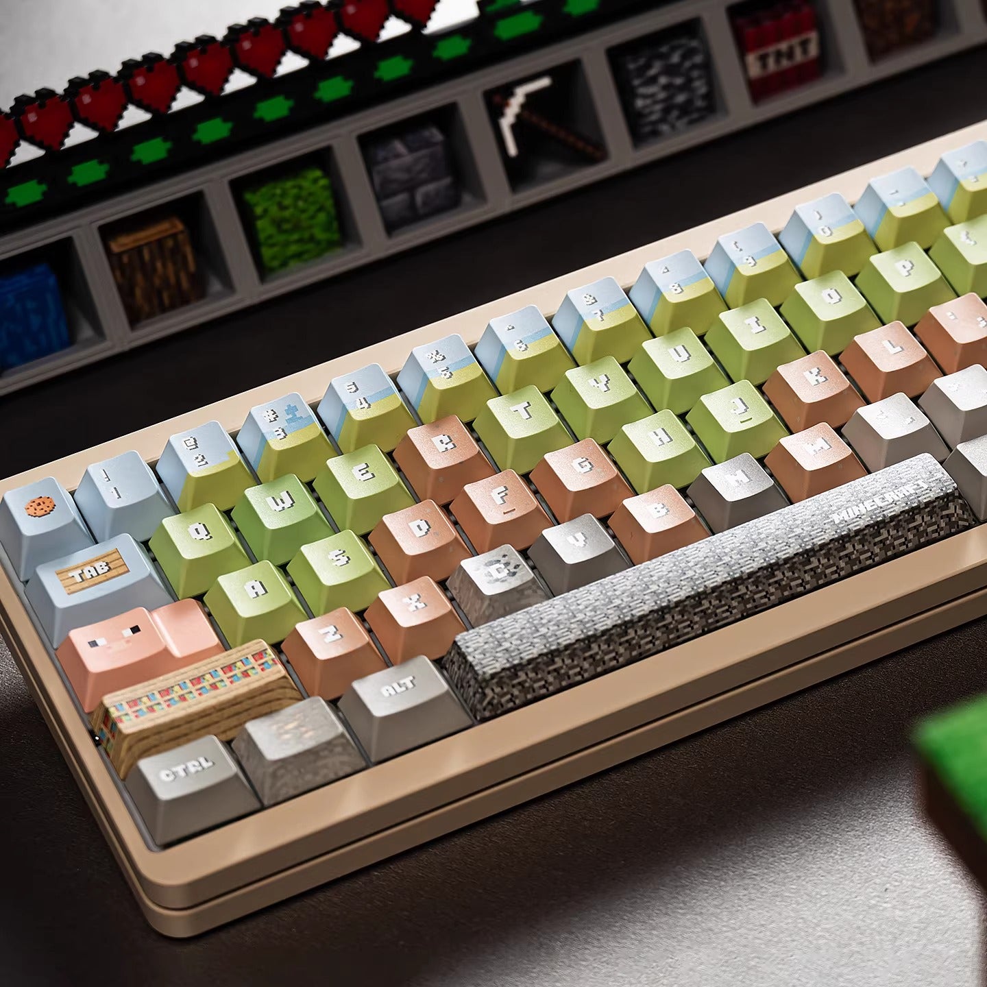 Minecraft pixel style design mechanical keyboard keycaps factory height