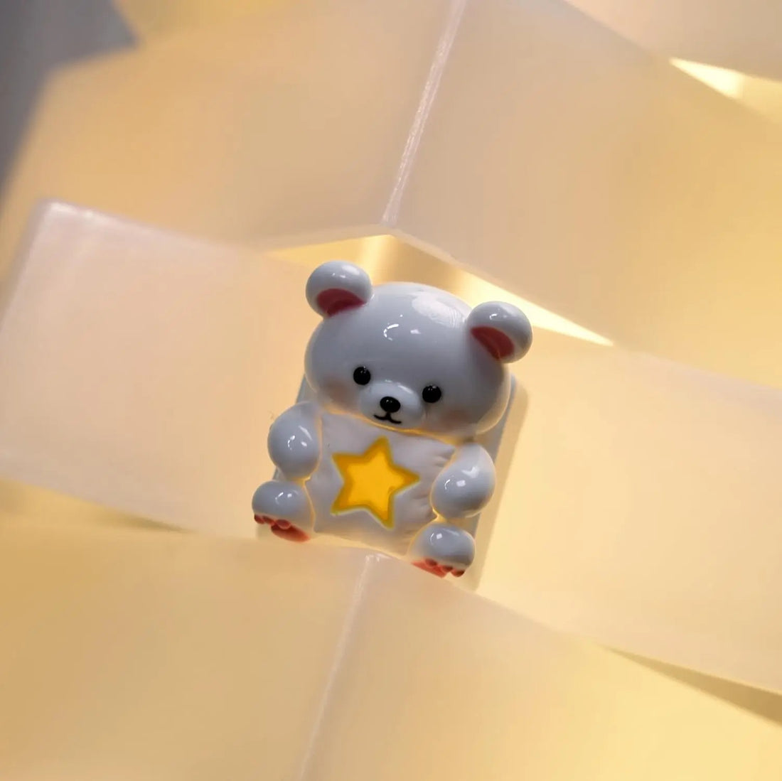 Wishing Star Bear Theme, personalized keycaps, Cute cartoon character design creative keycaps, mechanical keyboard decorative keycaps