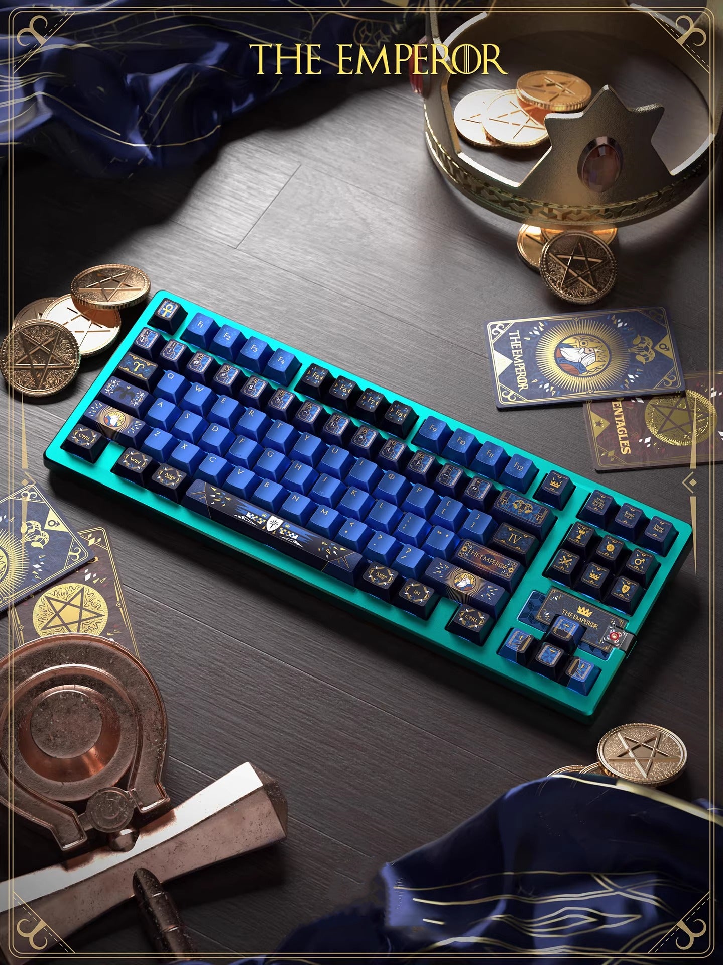 King/Emperor theme, metal paint PBT material personalized keycap set, factory high decorative keycap set