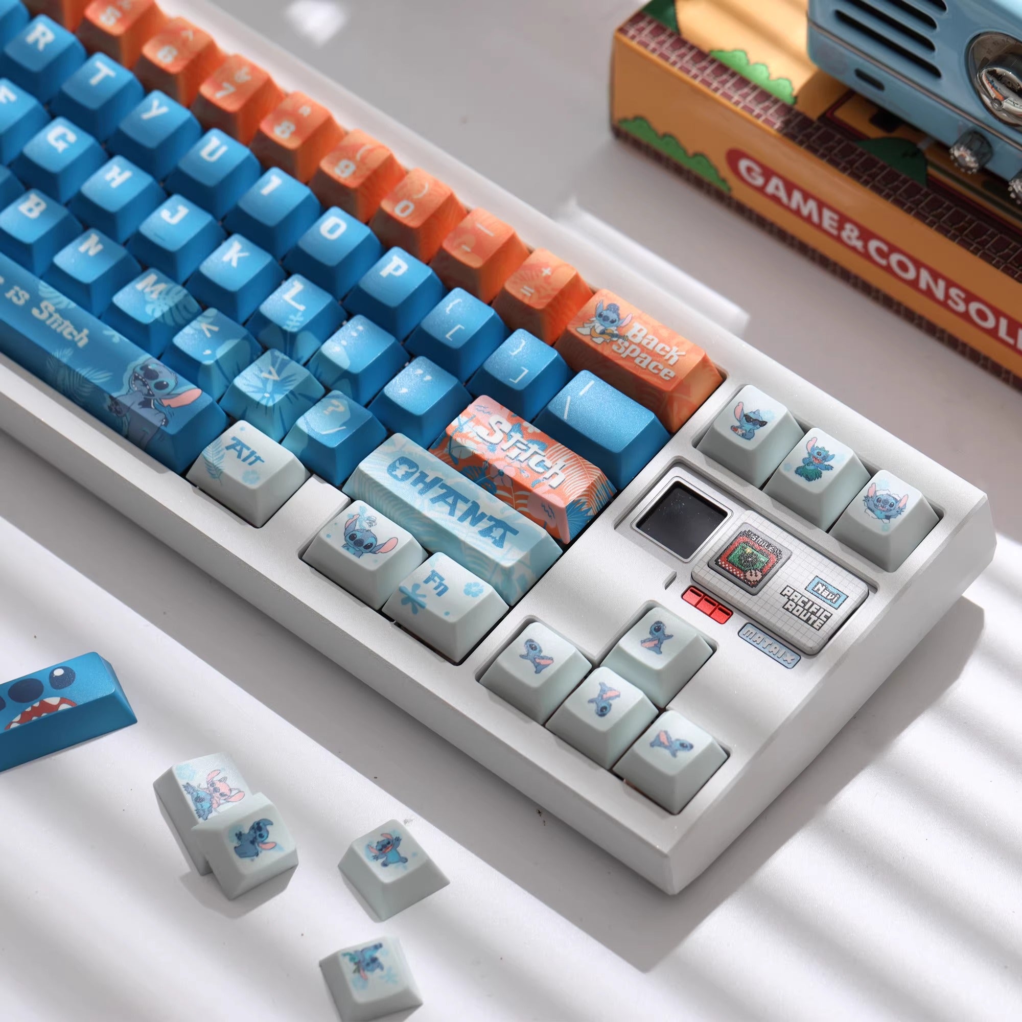 Lilo&Stitch theme, Stitch PBT material, sublimation, Personalized keycap set, original factory height mechanical keyboard decorative keycap set