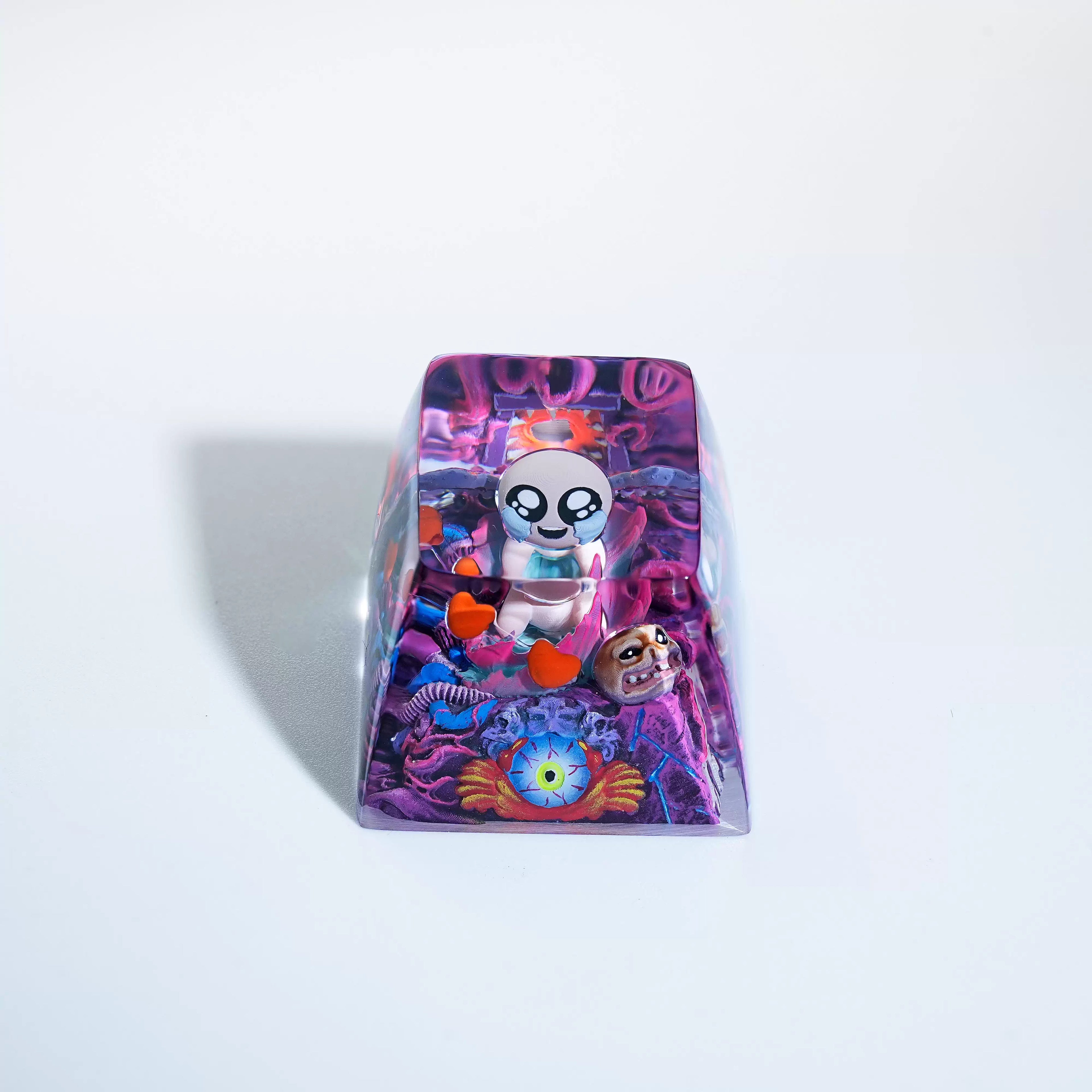 The Binding of Isaac Theme, 1U Crystal Resin Personalized Keycaps, Anime Game Peripheral Mechanical Keyboard Decorative Keycaps
