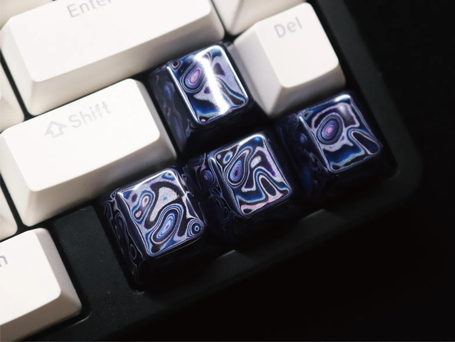 Blue Whirlpool Lacquer, Handcrafted Ceramic Decorative Keycap Paint Craftsmanship Customization Keycap Original Factory Height Keycap