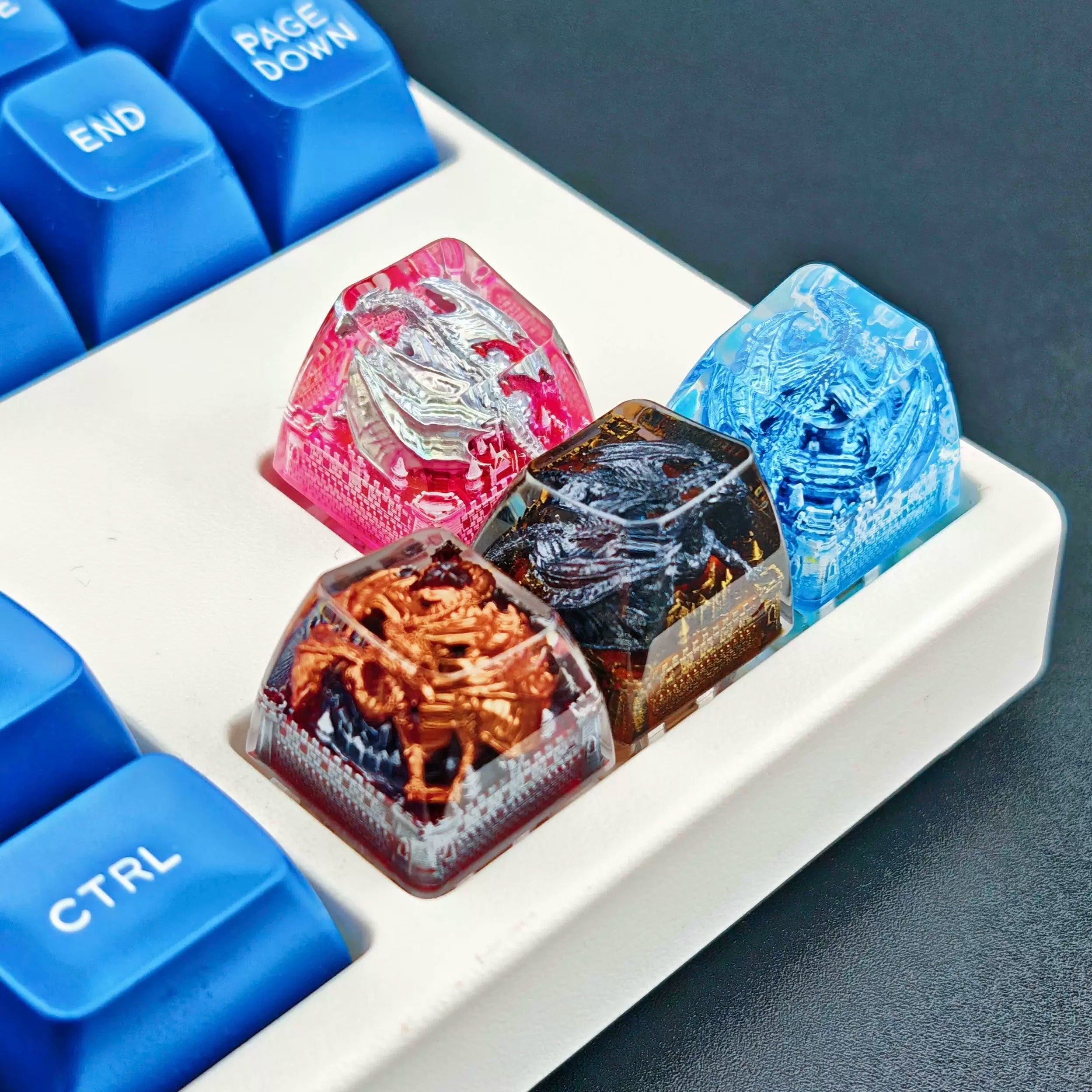 Game of Thrones, Dragon Castle Theme Design, 1 U crystal resin molding, mythological creative custom resin craftsman handmade decorative keycaps