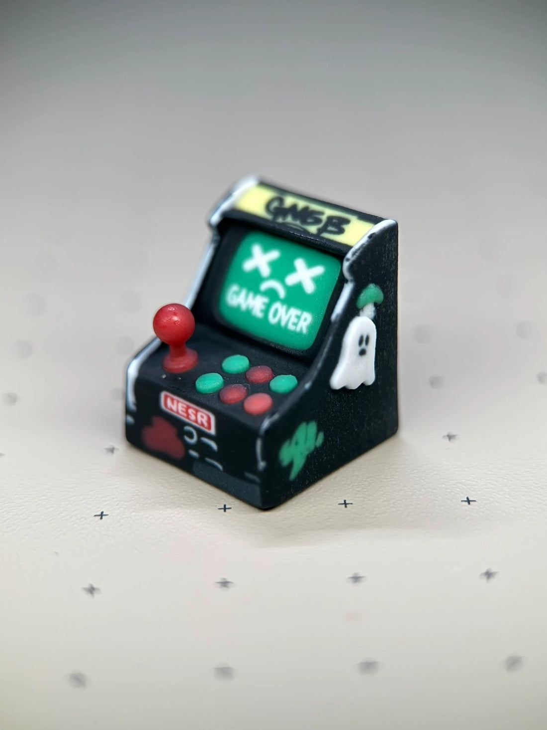 Retro arcade game console/ Arcade Cabinet, multi-color resin personalized keycaps that do not fade or corrode, mechanical keyboard decorative keycaps, cute cartoon art keycaps, creative keycaps