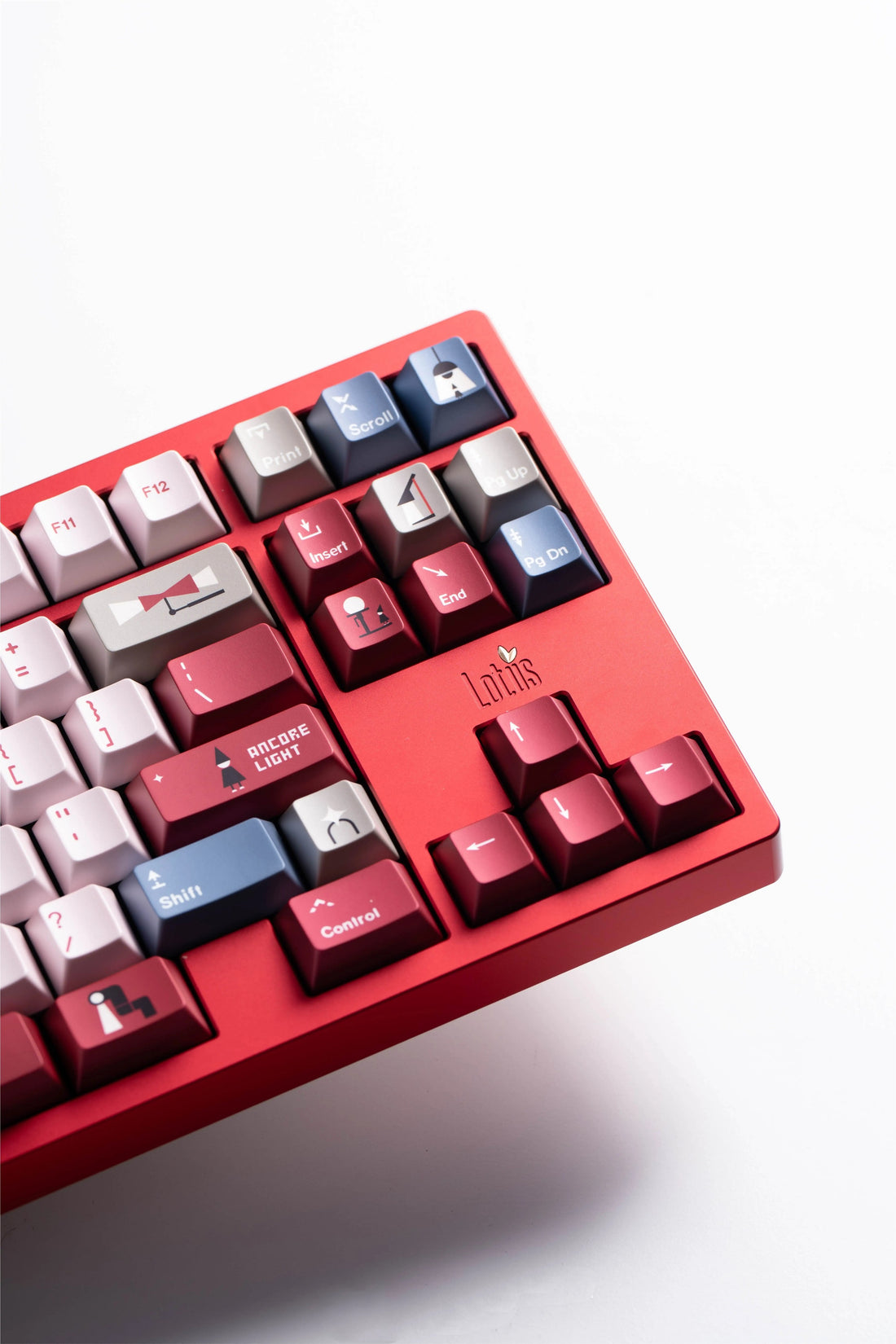 Monument Valley, ANCORE LIGHT themed personalized keycap set, soft gloss metallic pink factory high sublimation process keycaps, fully supplemented