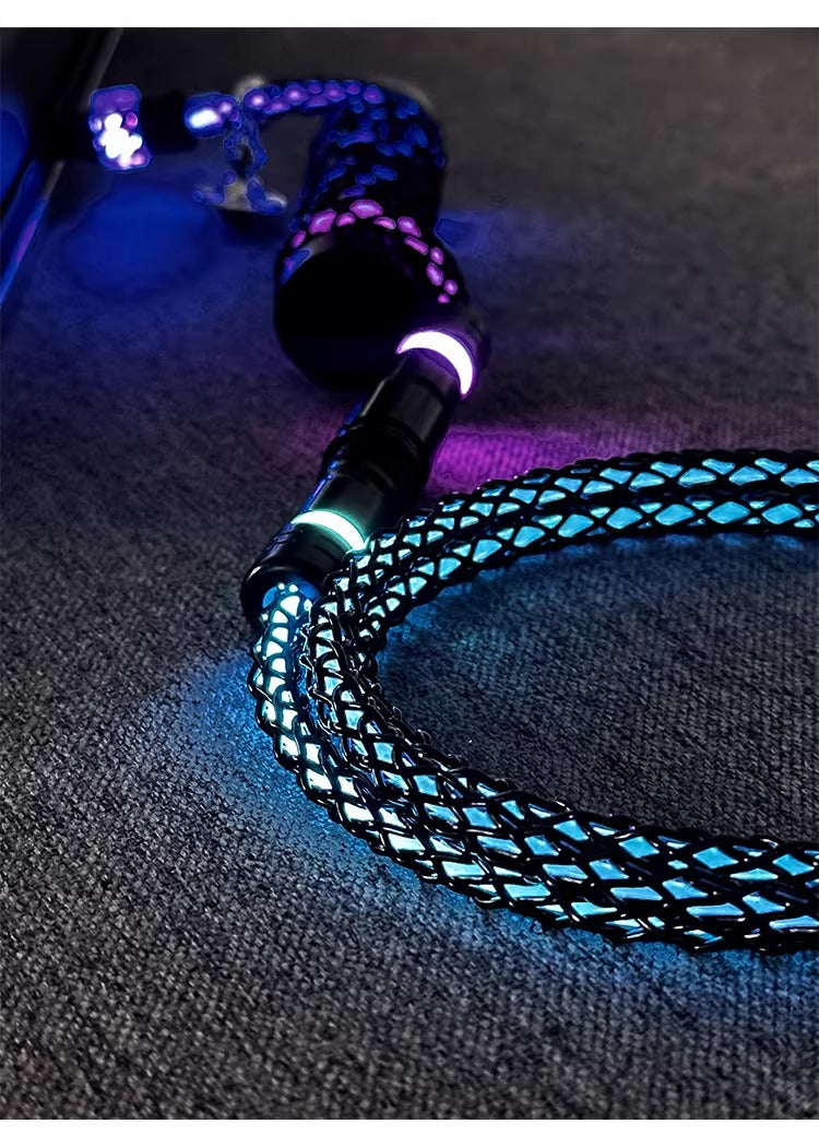 Type-C socket induction magnetic control adjustable light color whole antenna illuminated keyboard aviation plug customized data cable Heichen mechanical keyboard manual data cable