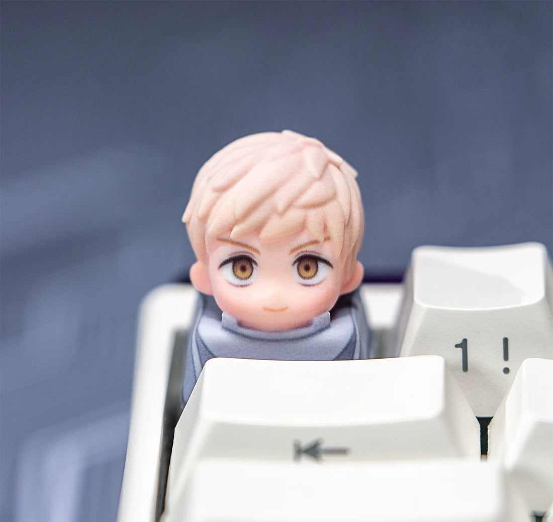 Delicious in Dungeon theme secondary creation, 3 D printing, not corroded or faded, three-dimensional modeling, anime, gaming, cultural creativity, personalized keycaps, mechanical keyboard decoration keycaps