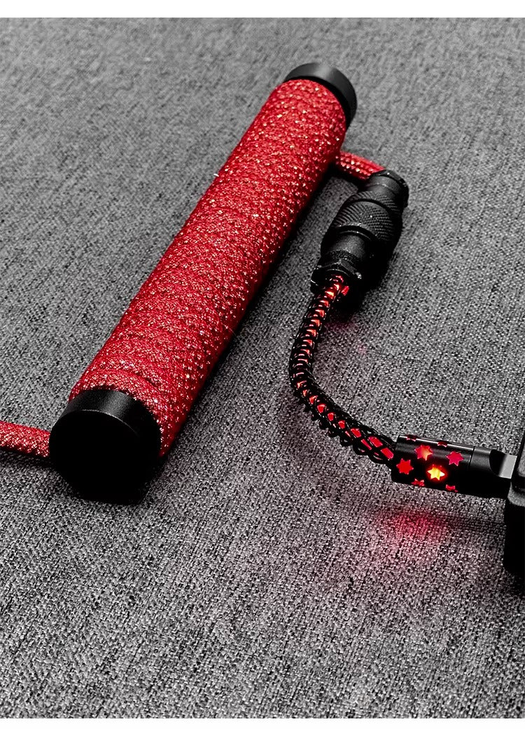 Flash drill three-stage aviation plug custom data cable mechanical keyboard luminous cable supports 8k