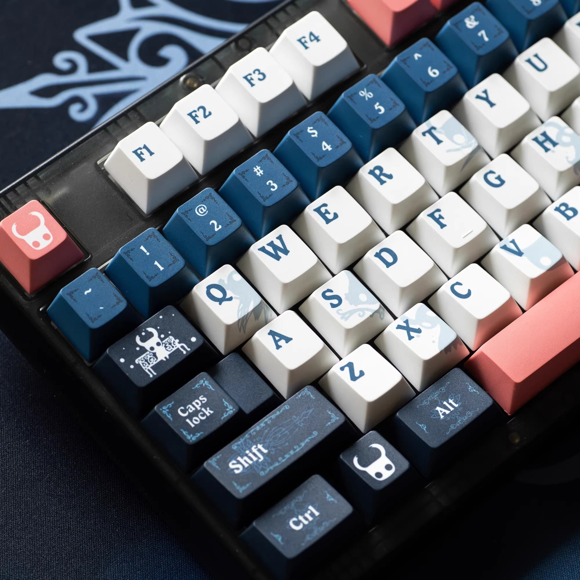 The Hollow Knight theme, PBT material, sublimation, Personalized keycap set, original factory height mechanical keyboard decorative keycap set