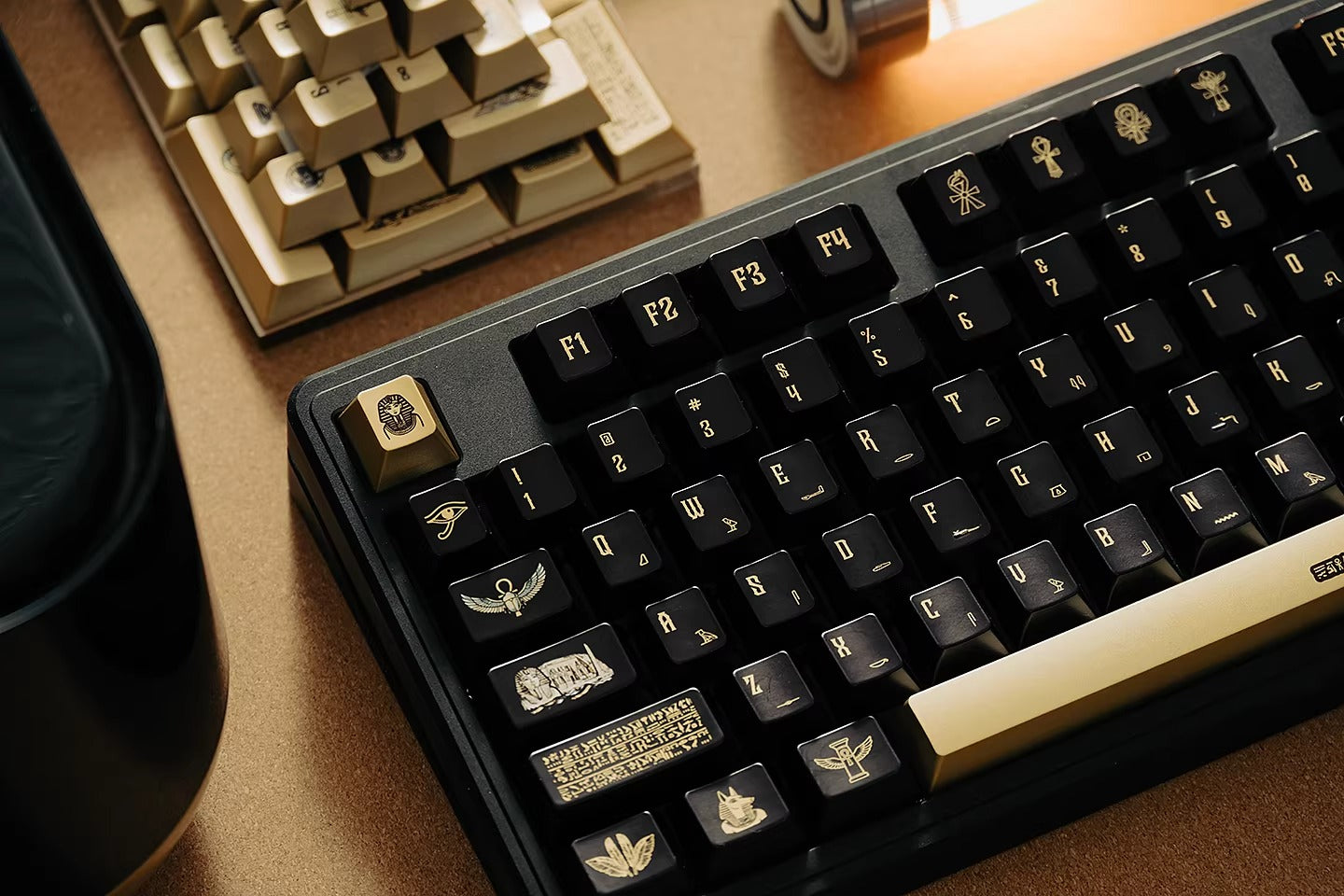 Mysterious Egypt, Metal Gloss PBT Material Personalized Keycap Set, Mechanical Keyboard Theme Design Decorative Keycap Set