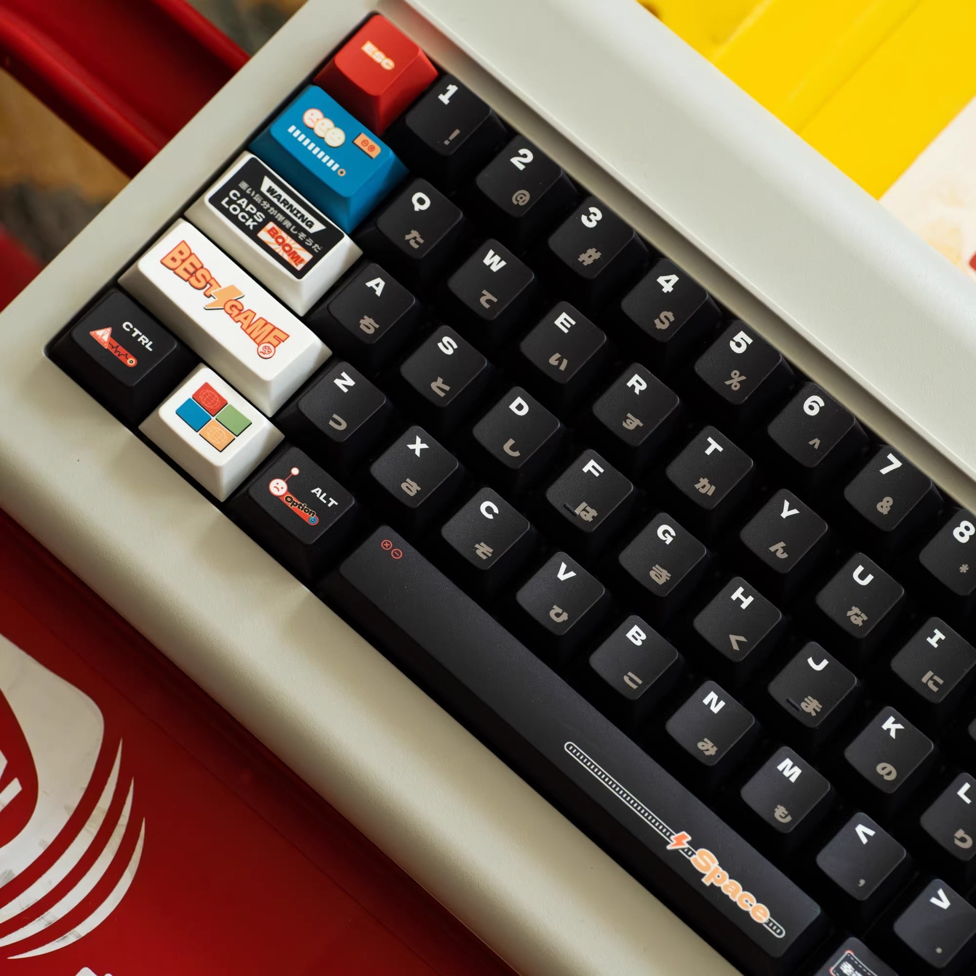 Emotional sticker theme -140 keys - original high PBT full five sided thermal sublimation mechanical keyboard customized set with personalized keycaps