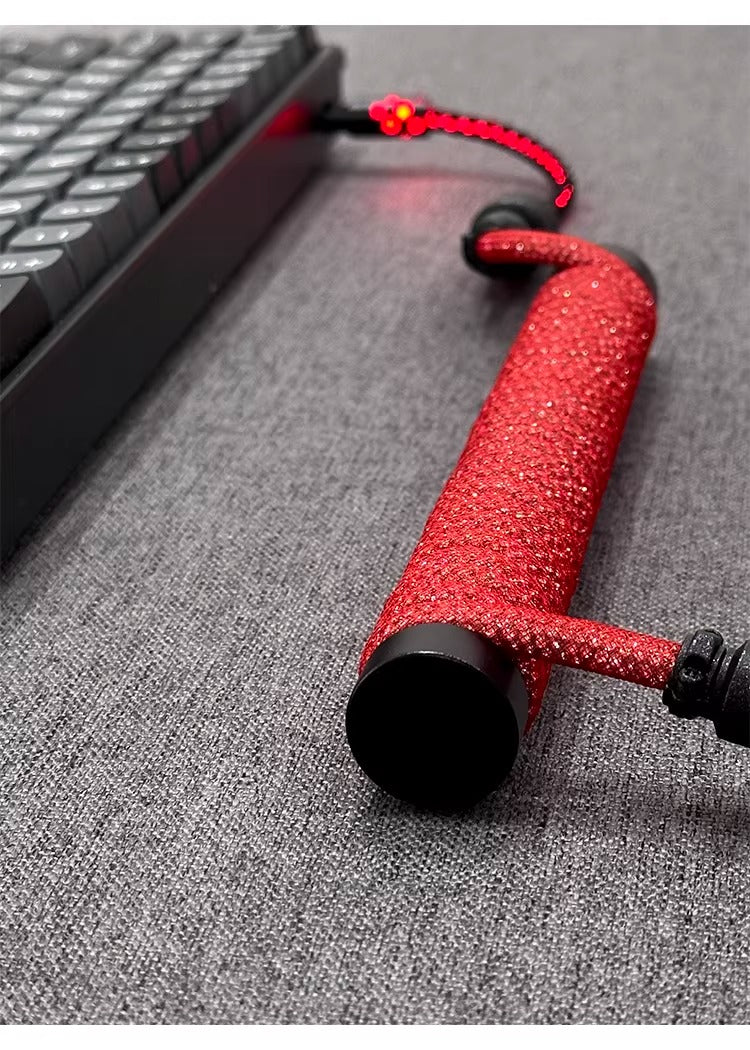 Flash drill three-stage aviation plug custom data cable mechanical keyboard luminous cable supports 8k